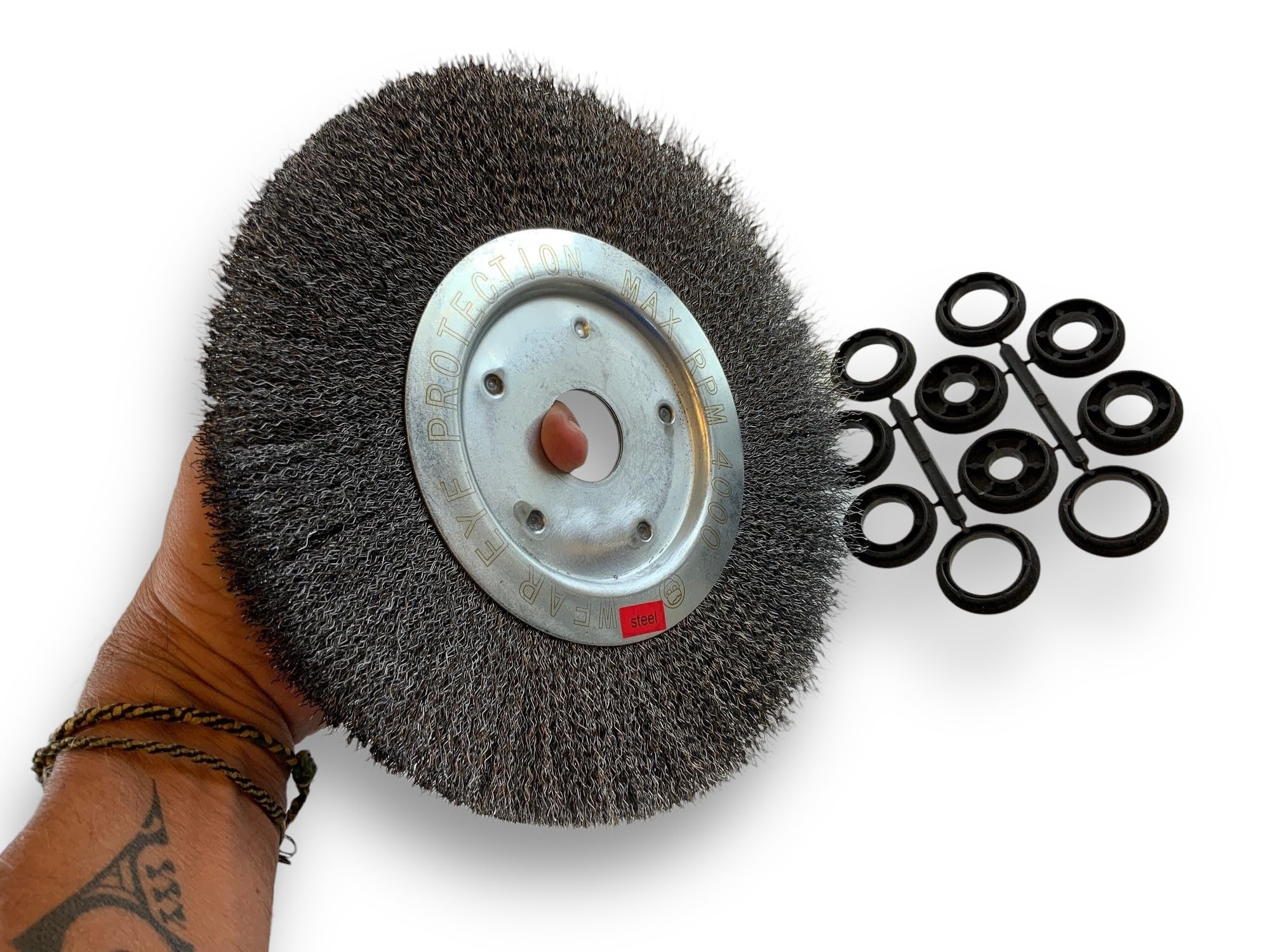 kibros-brosse-circulaire-touret-acier-200-mm-1-rang-fil-dur image 3