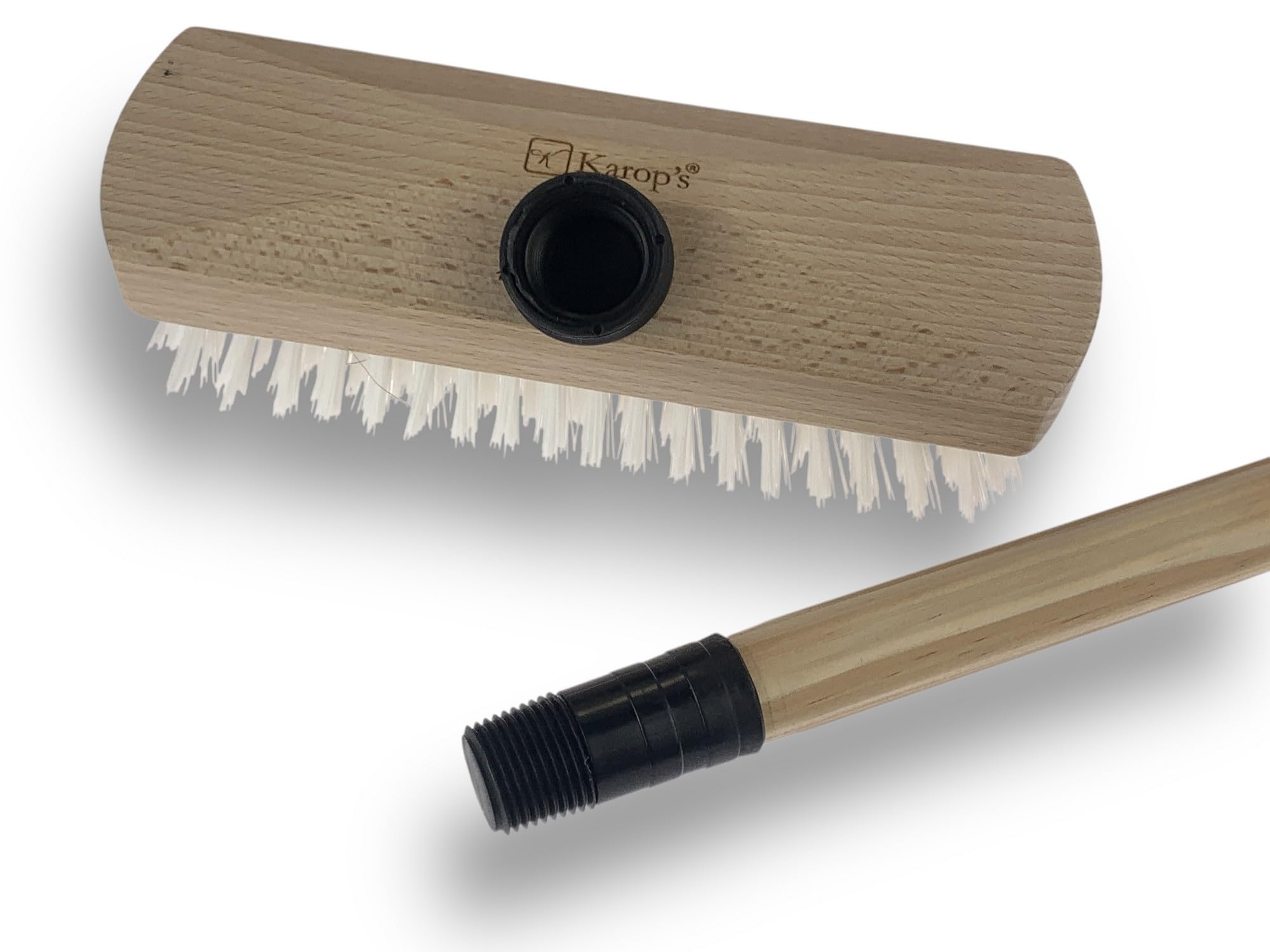 kibros-balai-lave-pont-nylon-blanc-manche-bois-1-25-m image 2