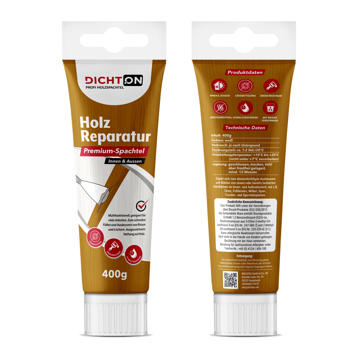 bekateq-spachtel-d-69w-mastic-bois-blanc-400-g-int-rieur-ext-rieur image 1