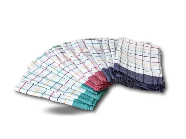 kibros-m-nage-maison-torchon-carreaux-coton-50x70-cm-lot-12-doux image 1