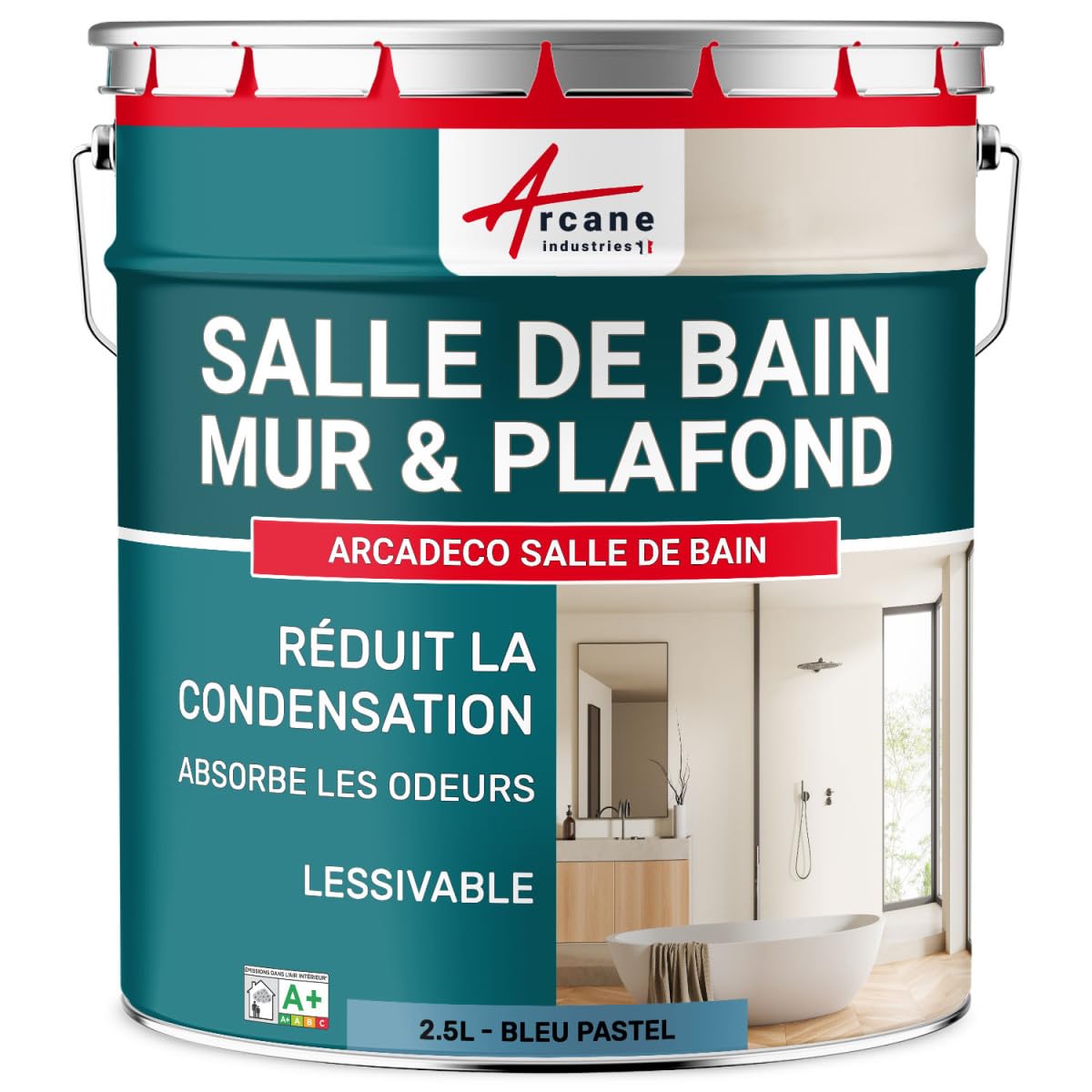 arcane-arcascreen-peinture-salle-de-bain-2-5-l-bleu-pastel image 1