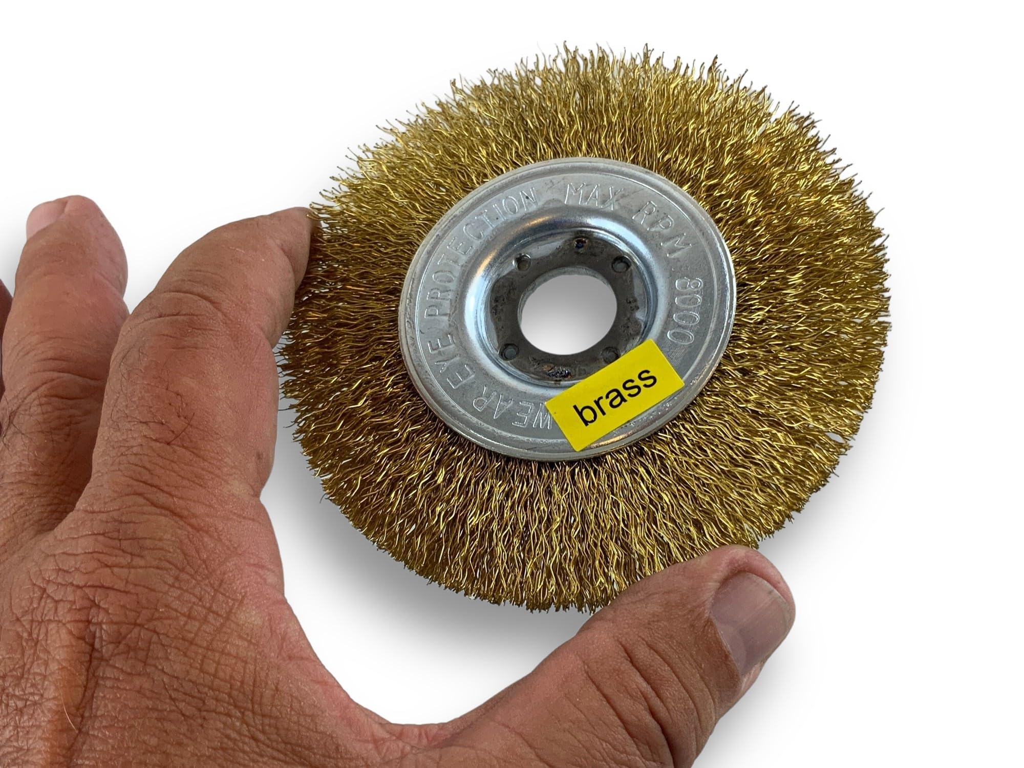 kibros-brosse-circulaire-touret-laiton-100-mm-1-rang-fil-souple image 3