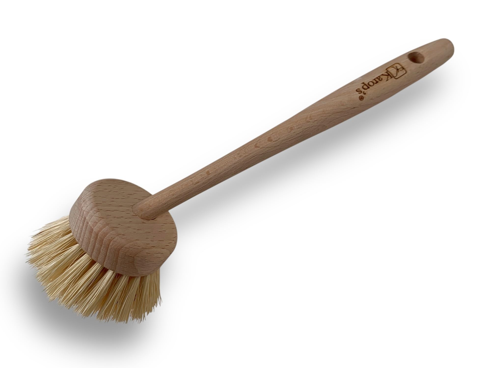 kibros-karop-s-brosse-vaisselle-tampico-brosse-25-cm-manche-verni-x1 image 1