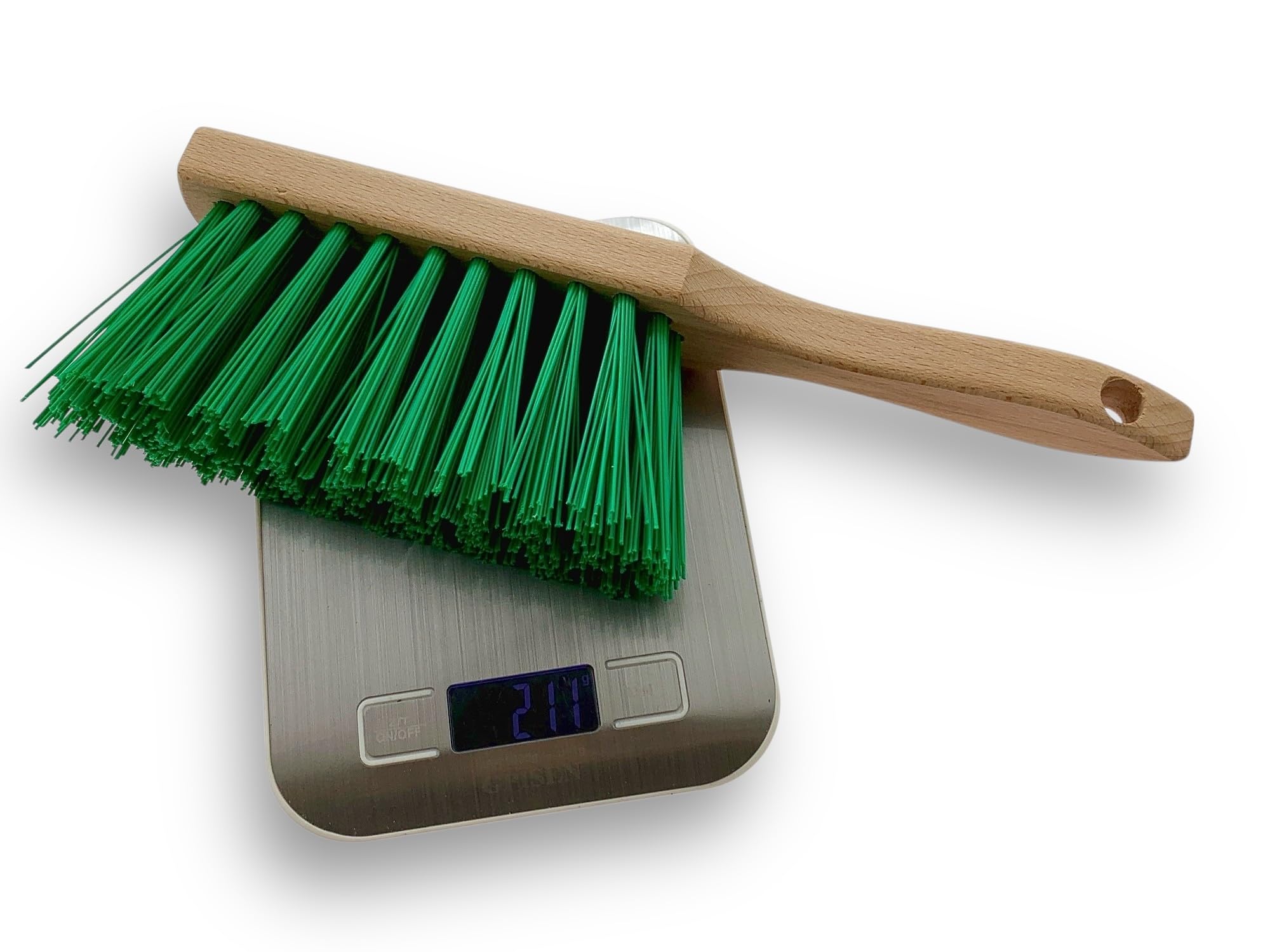 kibros-balais-lot-10-balayettes-jardin-pvc-vert-manche-bois-29cm image 6