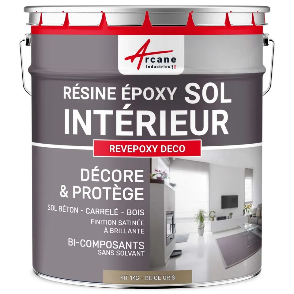 arcane-arcapoxy-peinture-poxy-sol-1-kg-beige-gris-ral-1019 image 1