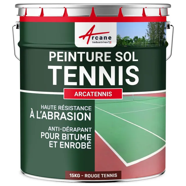 arcane-solthane-peinture-court-de-tennis-15-kg-rouge-tennis image 1