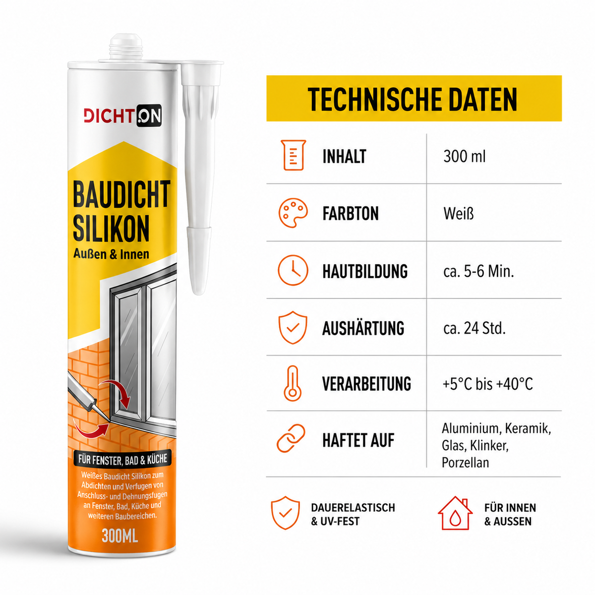 bekateq-d-33w-mastic-silicone-transparent-300-ml image 2