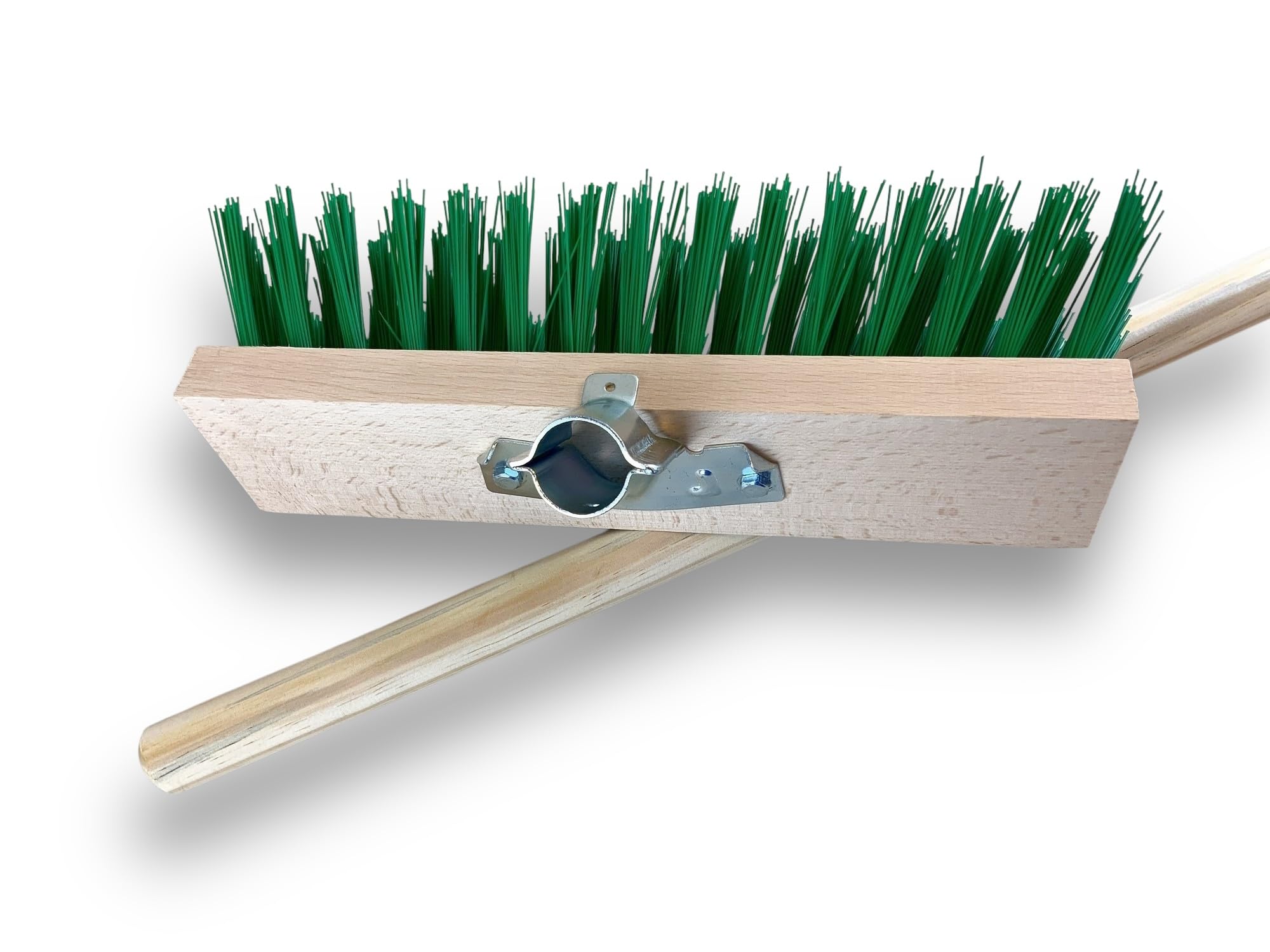 kibros-balai-cantonnier-32-cm-pvc-vert-balai-manche-bois-1-40-m image 3