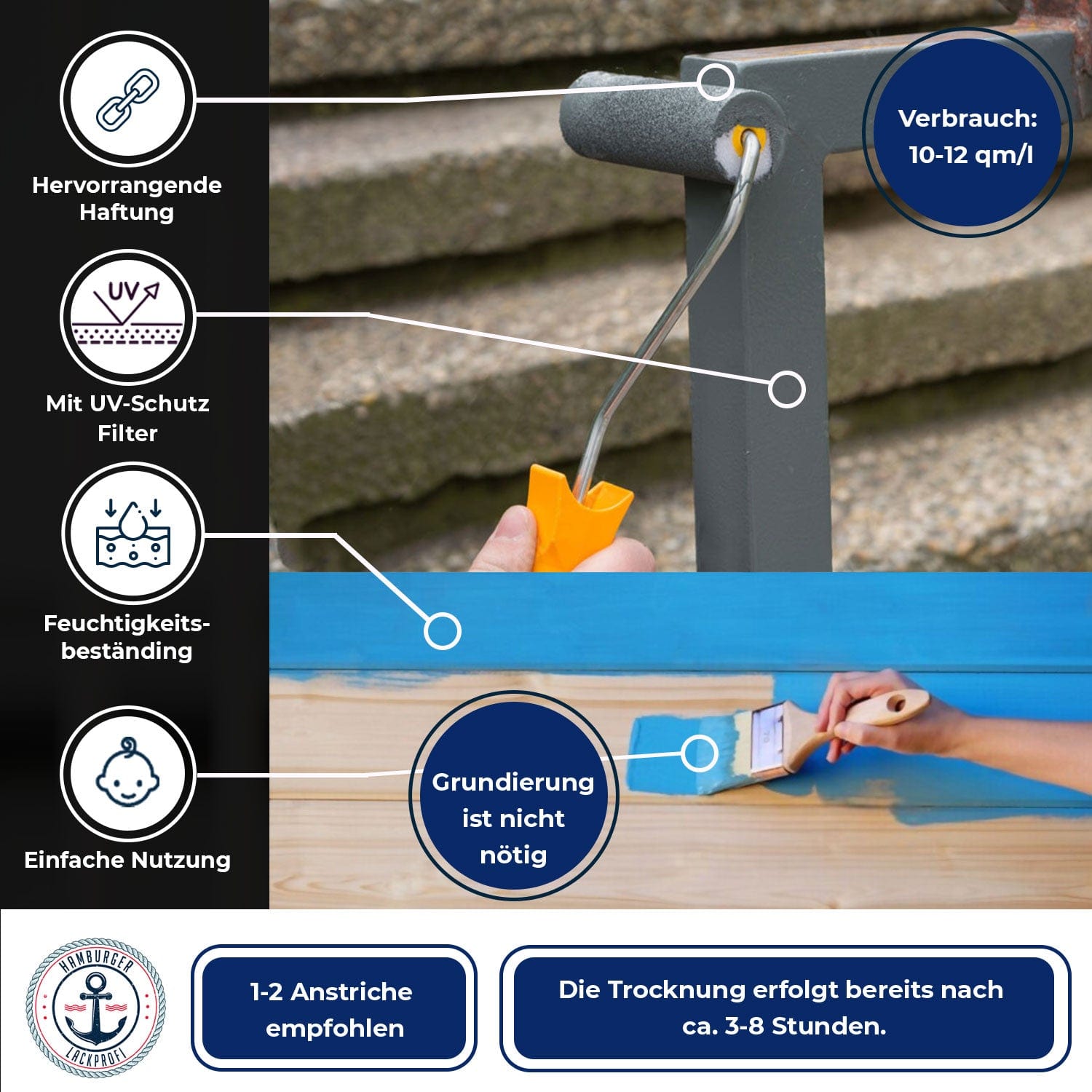 hamburger-lack-profi-buntlack-x500-laque-brun-ral-8015-2-5-l image 5