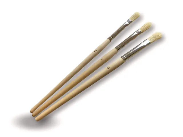 kibros-pinceaux-plats-artiste-soie-n-2-4-6-lot-de-3-manche-long image 1