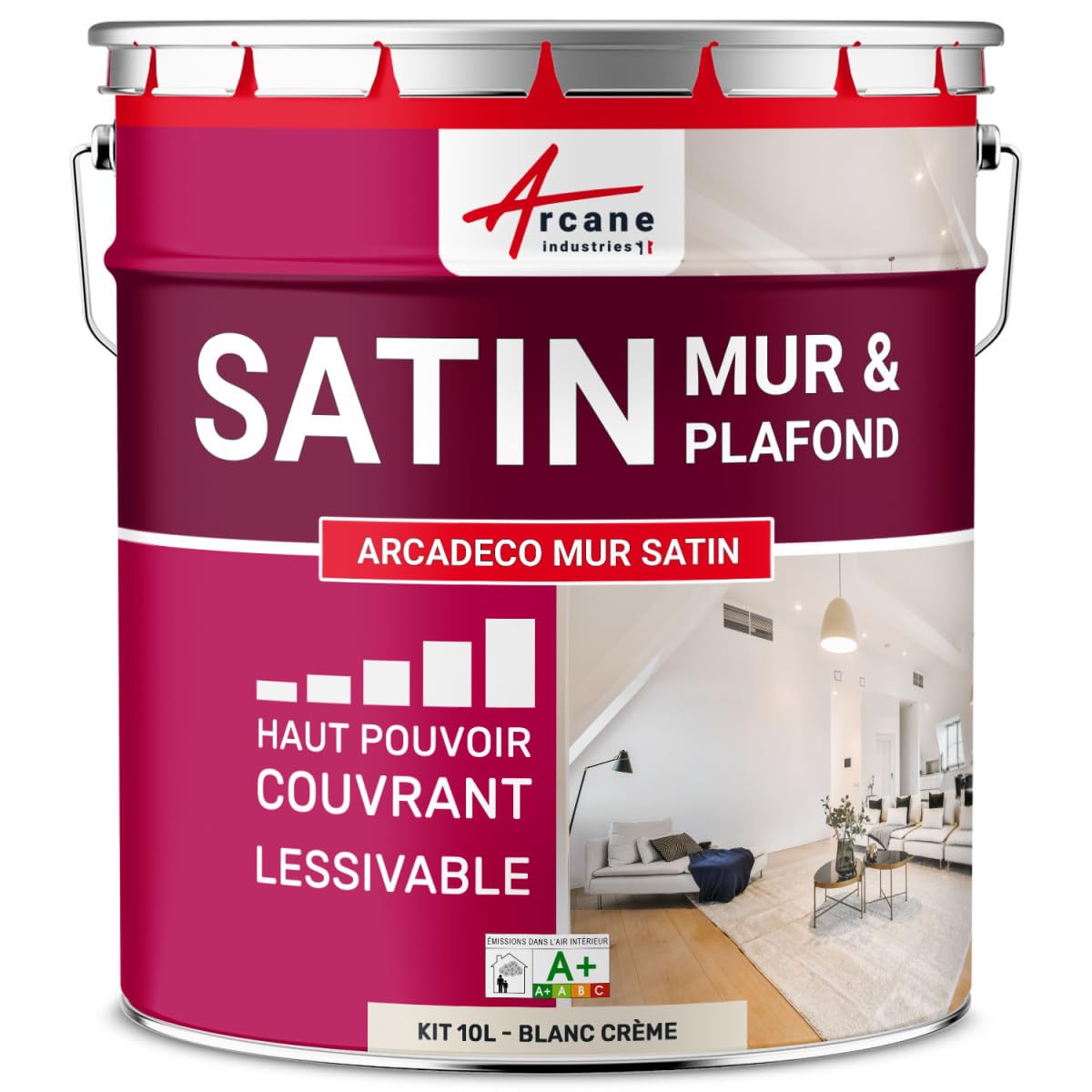 arcane-arcadeco-peinture-murale-satin-e-2-5-l-blanc-lessivable image 8