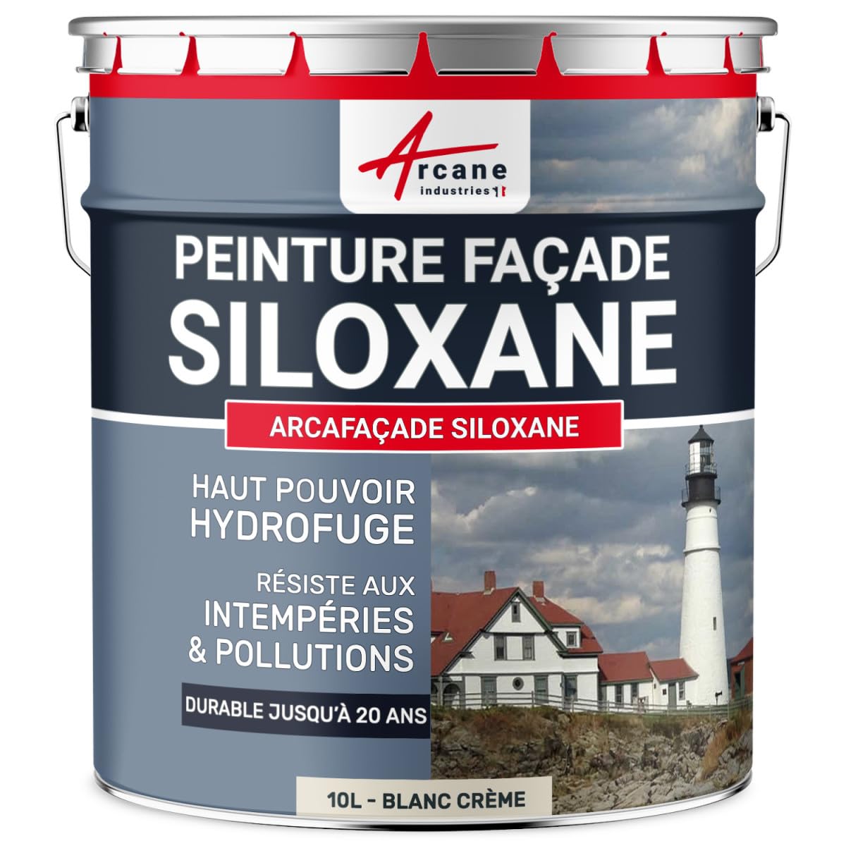 arcane-arcafa-ade-siloxane-peinture-fa-ade-10-l-blanc-cr-me-hydrofuge image 1