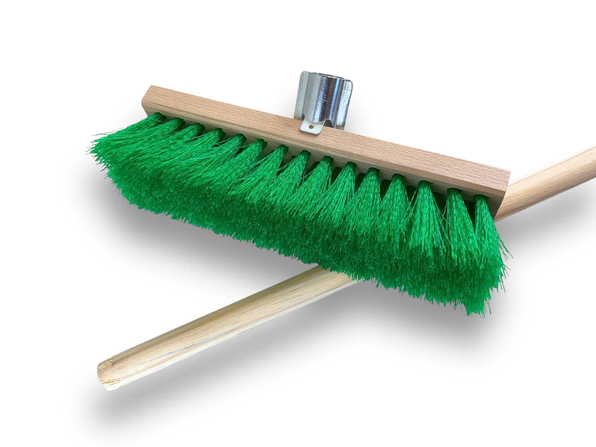 kibros-balai-cantonnier-32-cm-balai-ext-rieur-pvc-vert-avec-manche image 2
