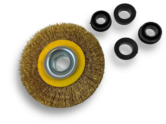 kibros-brosse-circulaire-touret-laiton-dur-100-mm-2-rangs image 1