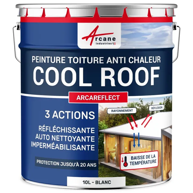 arcane-arcareflect-cool-roof-peinture-toiture-10-l-blanc-anti-chaleur image 1