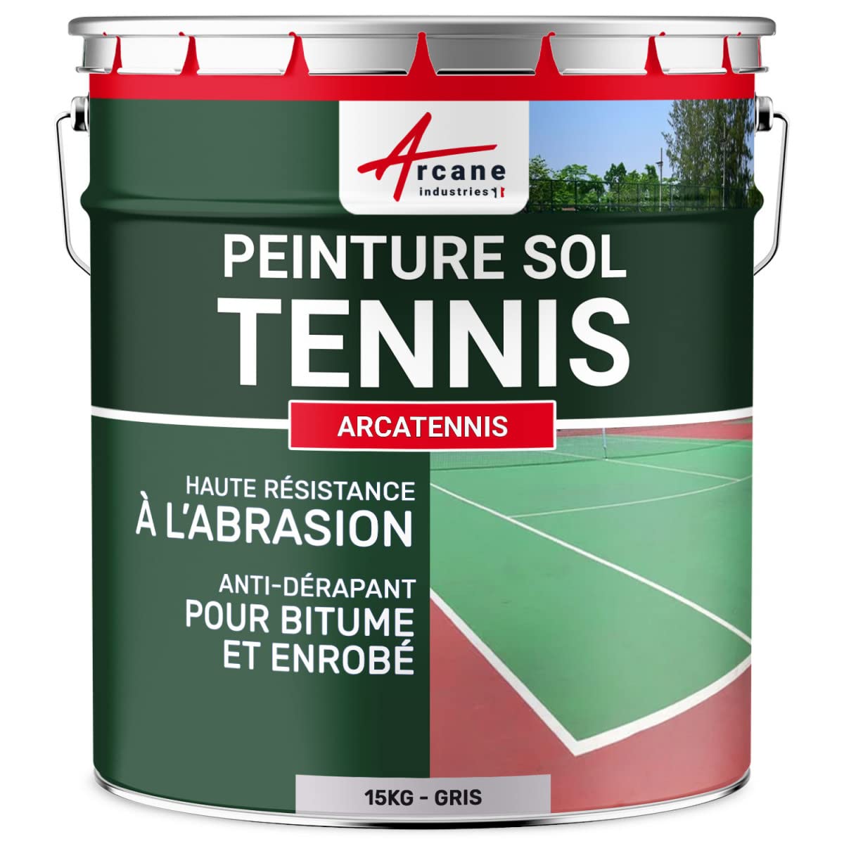 arcane-solthane-peinture-court-de-tennis-15-kg-rouge-tennis image 5