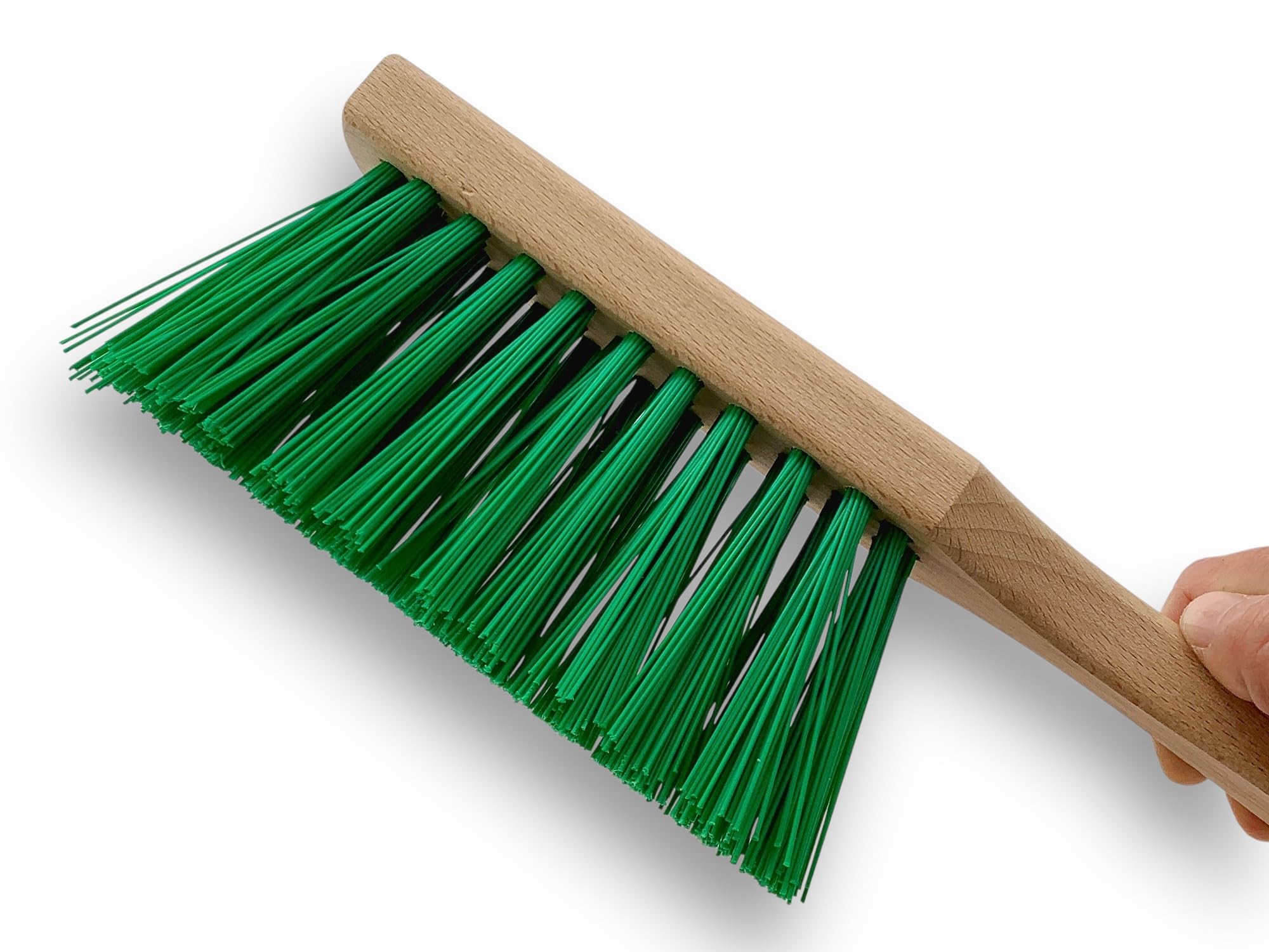 kibros-balais-lot-10-balayettes-jardin-pvc-vert-manche-bois-29cm image 5