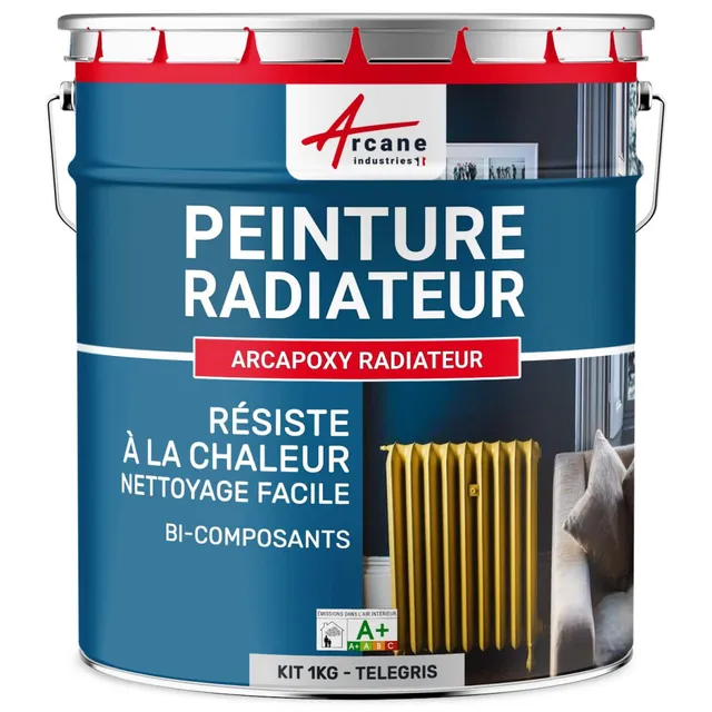 arcane-arcadeco-peinture-radiateur-1-kg-telegris-4-ral-7047 image 1