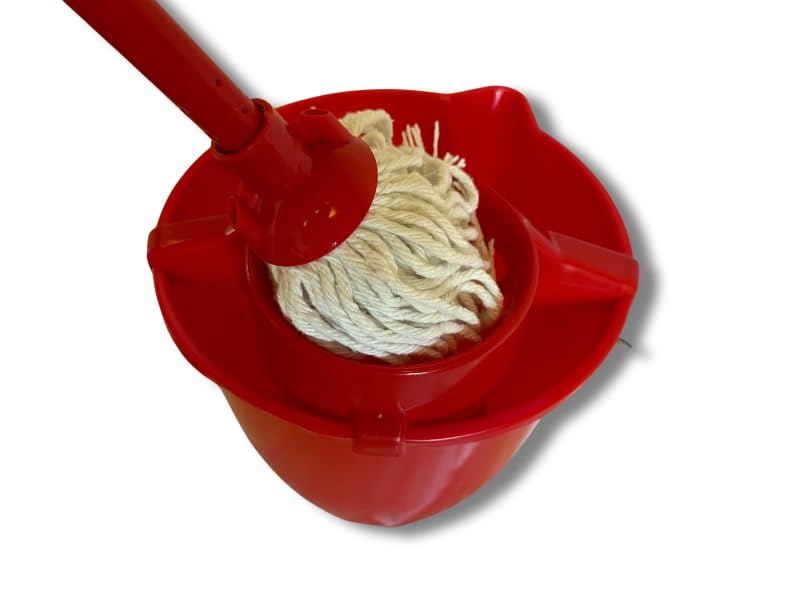 kibros-kit-lave-sol-seau-essoreur-12-l-mop-rouge image 4