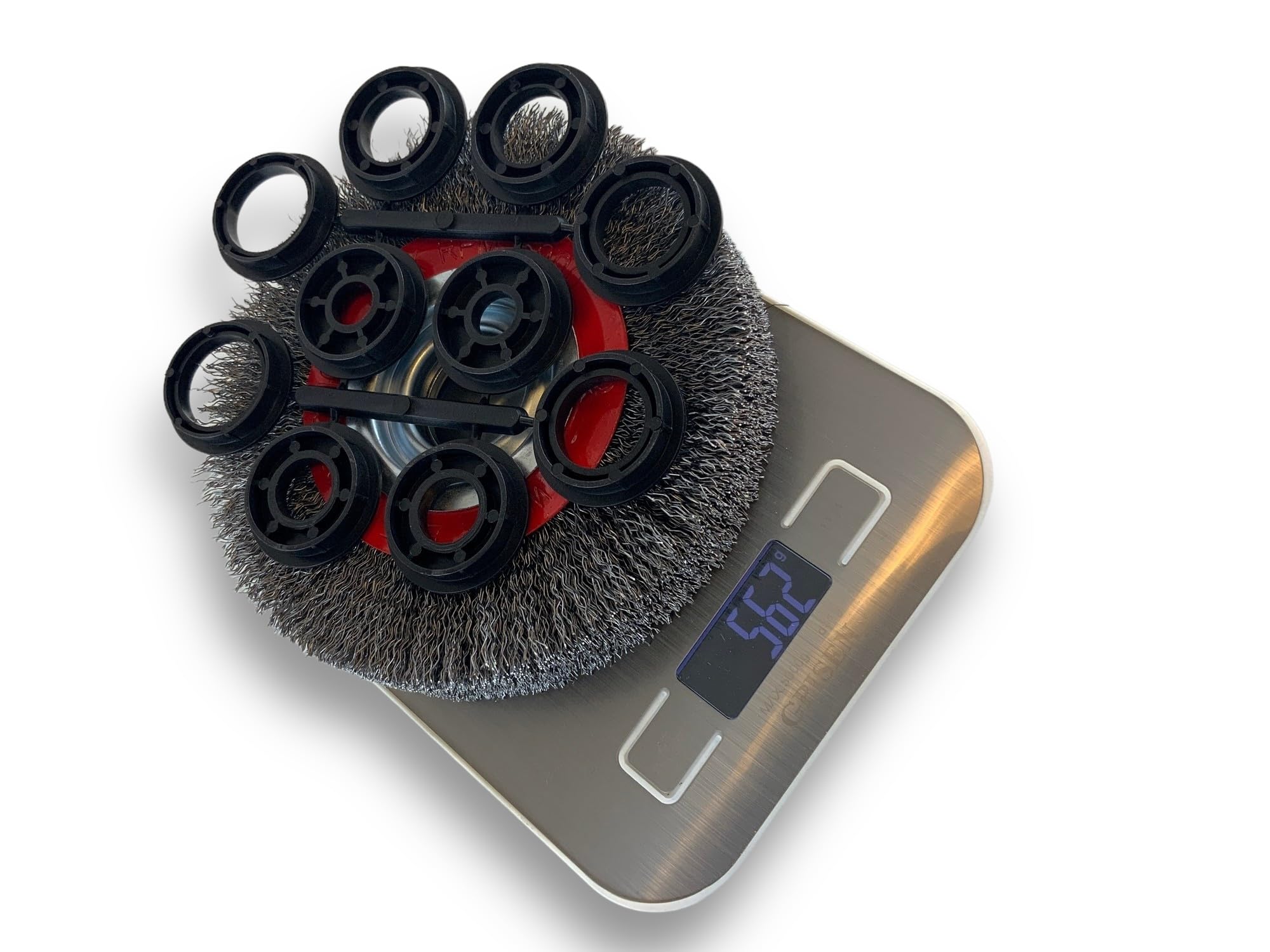 kibros-brosse-circulaire-touret-acier-150-mm-2-rangs-fil-dur image 7