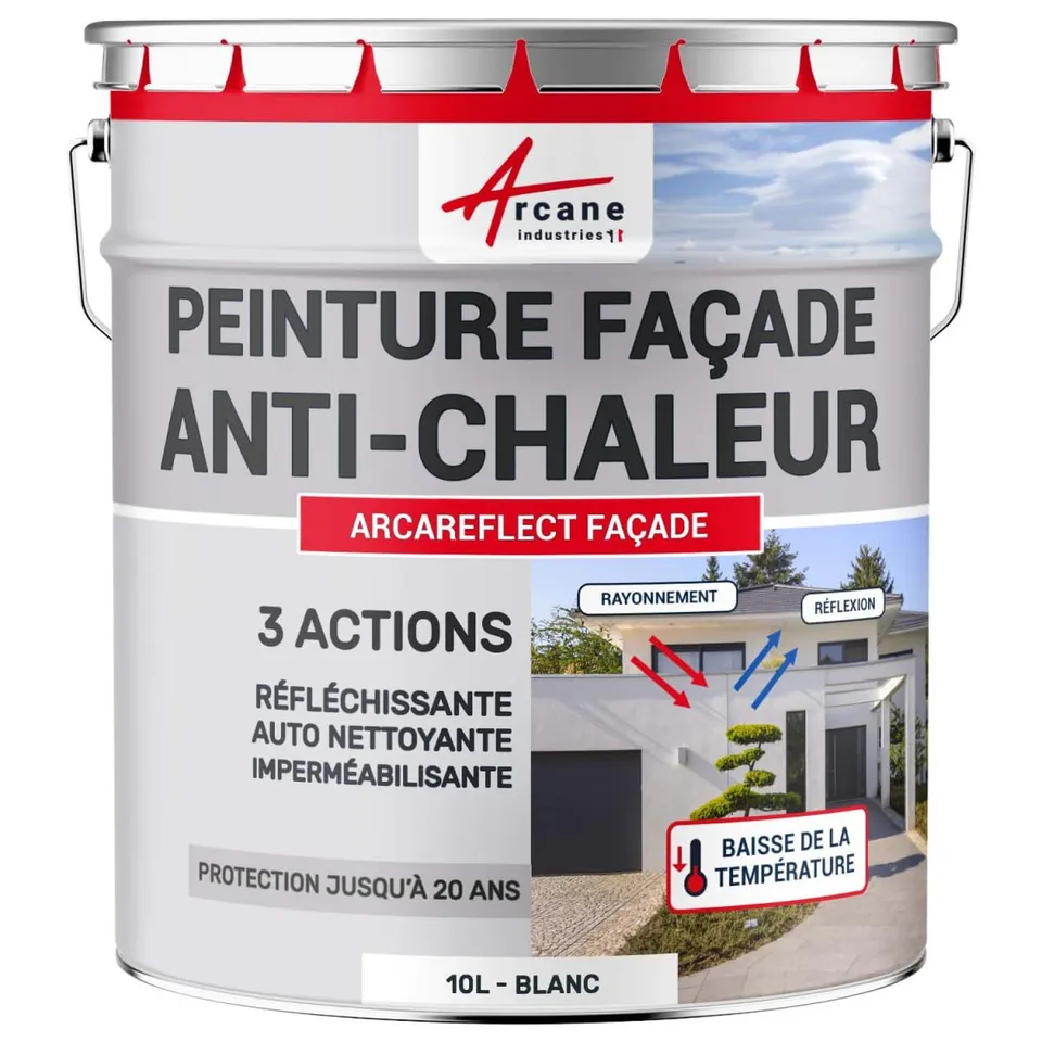 arcane-arcareflect-peinture-fa-ade-10-l-blanc-anti-chaleur image 1