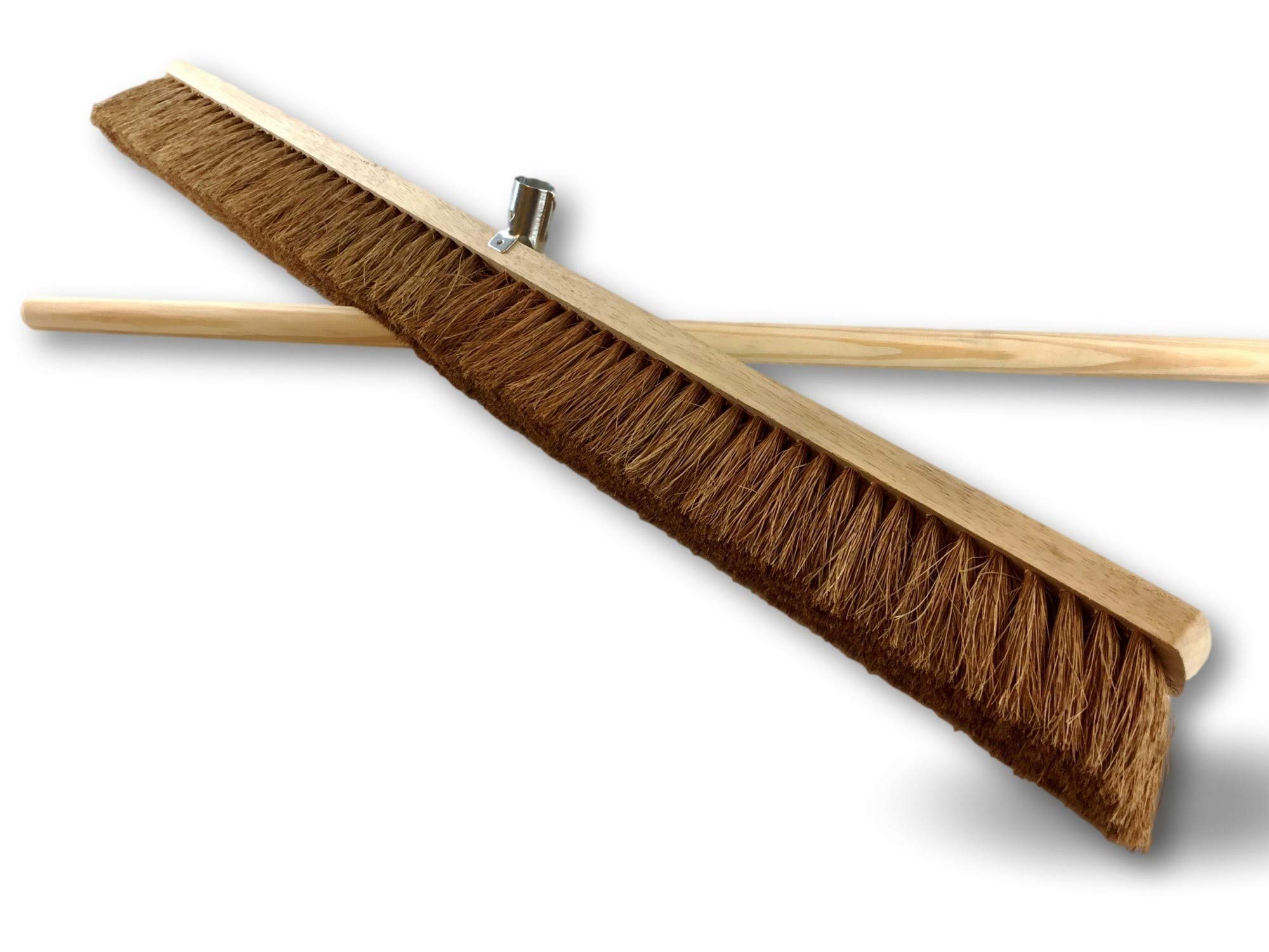 kibros-balai-cantonnier-coco-naturel-100-cm-avec-manche-bois image 1