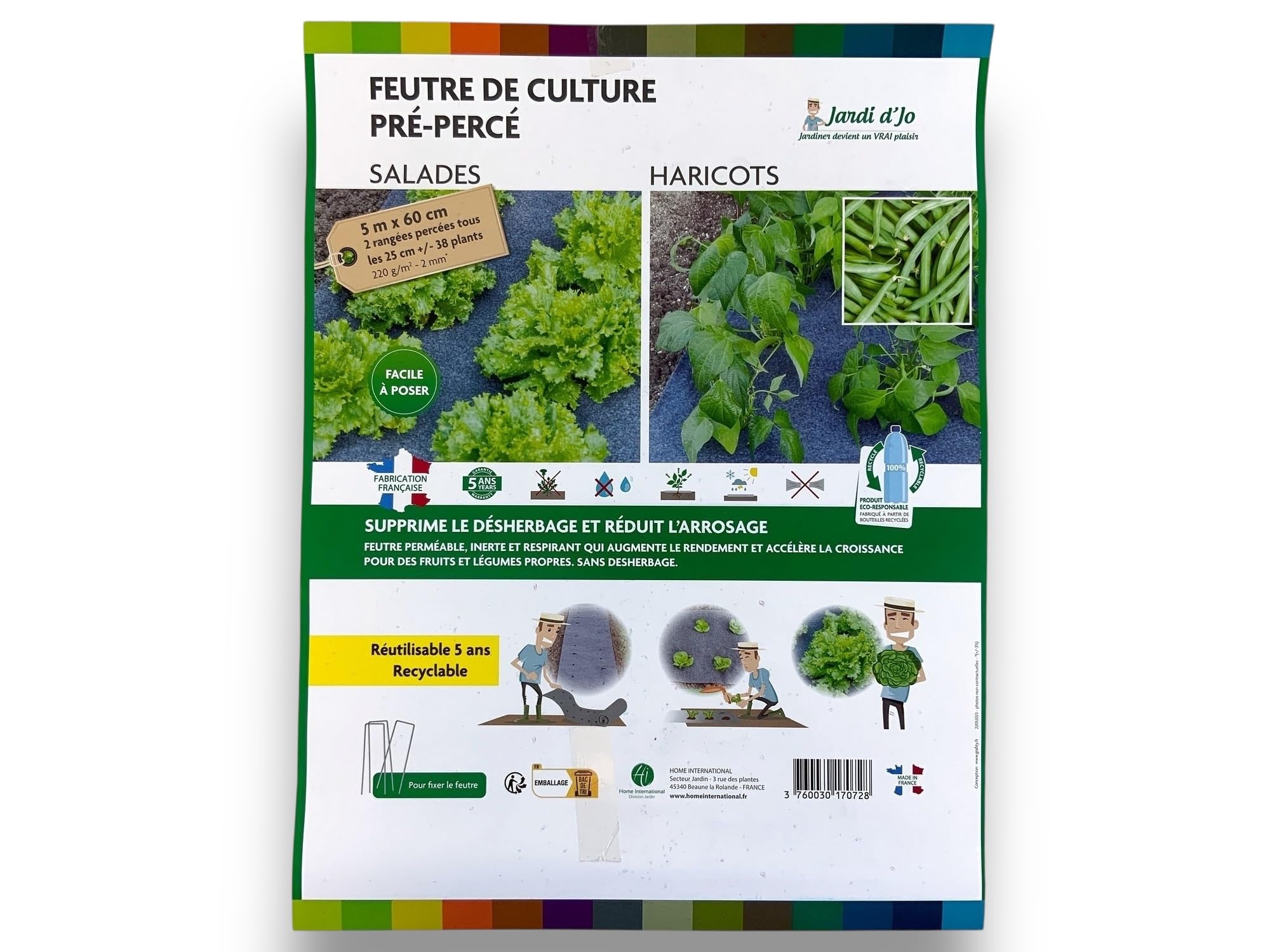 kibros-jardinage-kit-culture-salades-haricots-feutre-5x0-6m-38-trous image 4