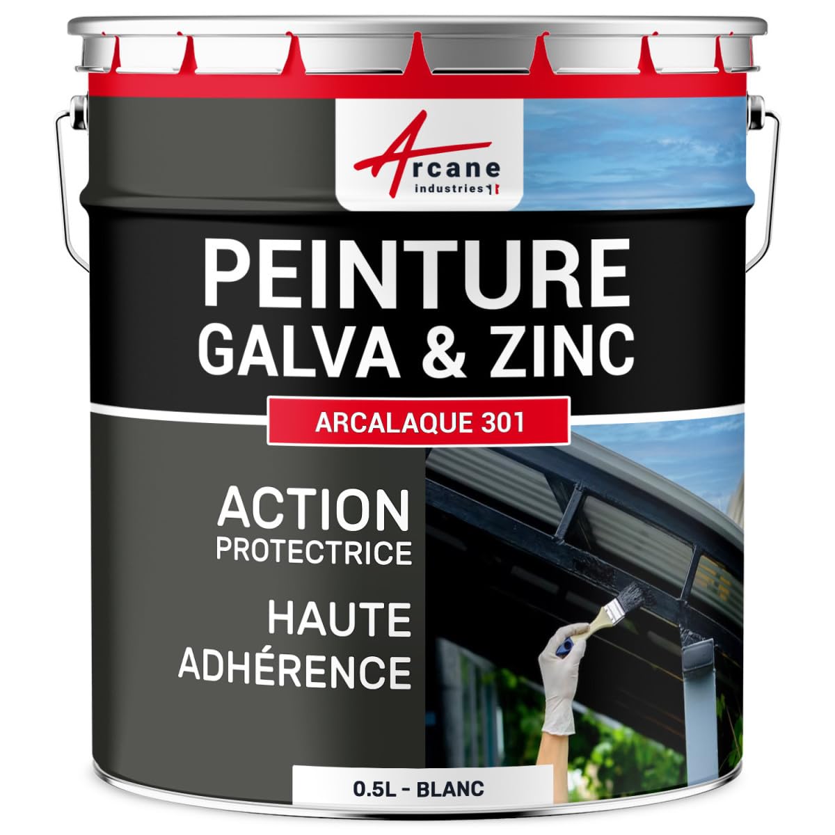 arcane-arcalaque-peinture-zinc-galva-noir-mat-2-5-l-ral-9005 image 7