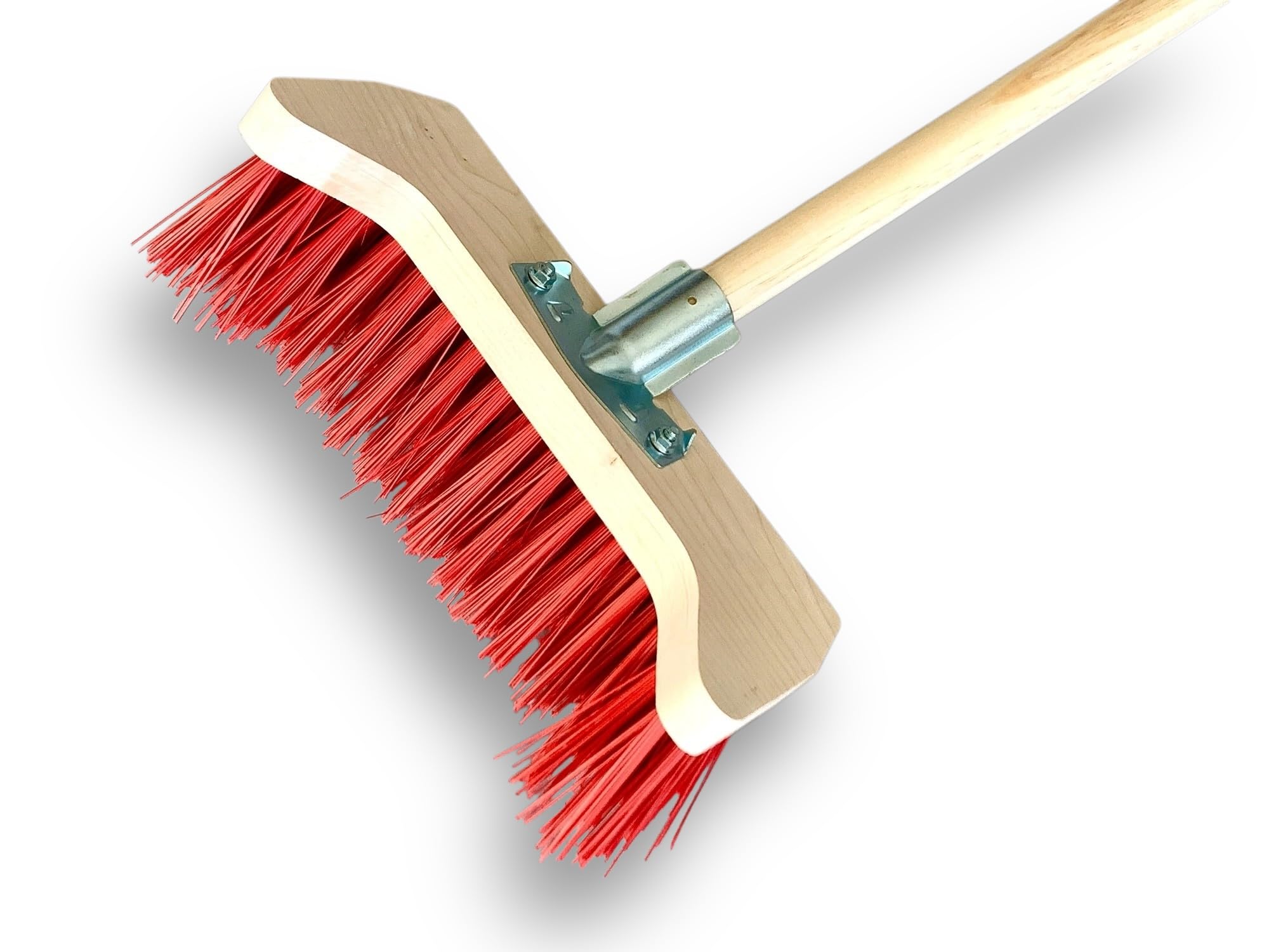 kibros-baldozer-32-cm-balai-cantonnier-pvc-rouge-avec-manche image 3