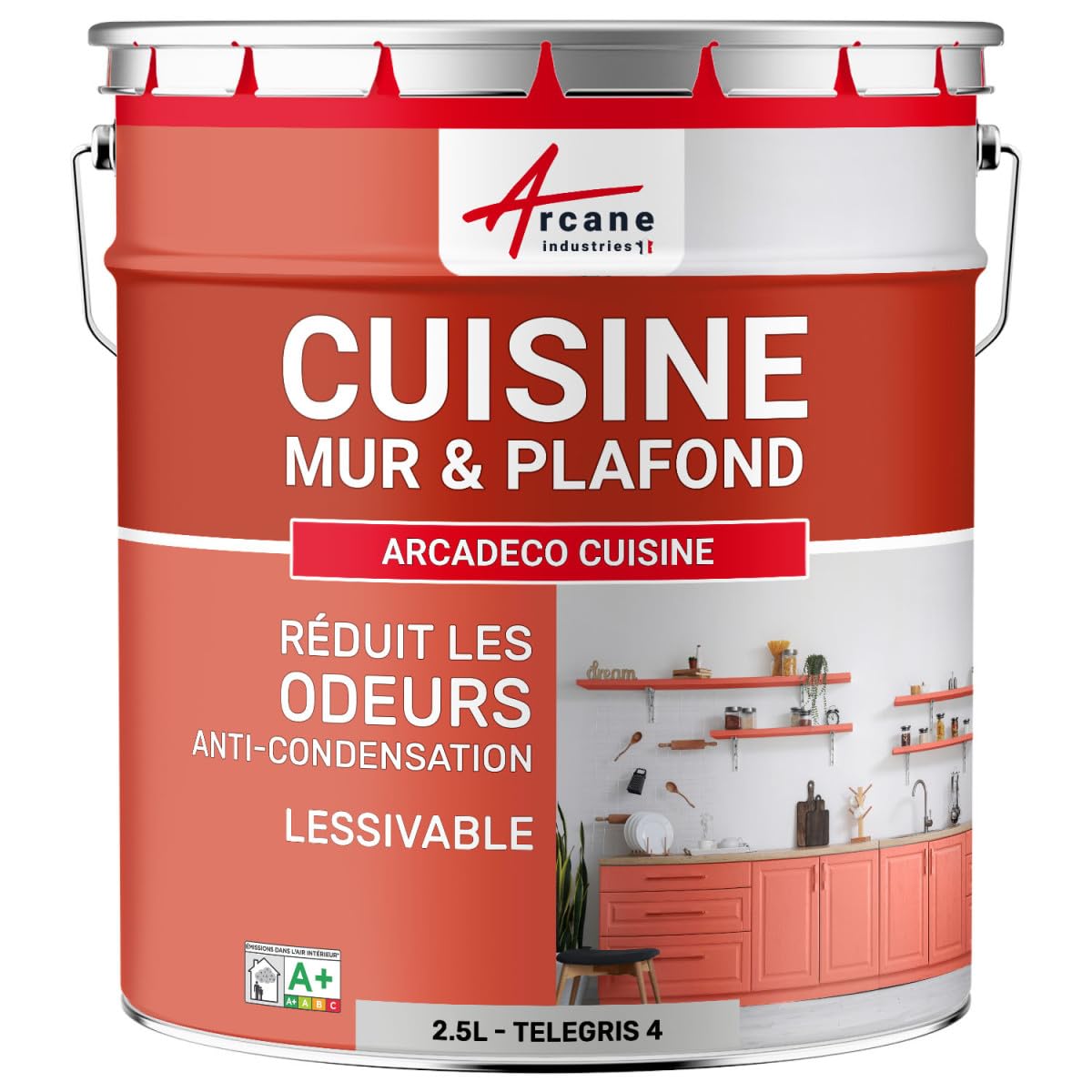 arcane-arcadeco-telegris-4-peinture-cuisine-2-5-l-gris image 1