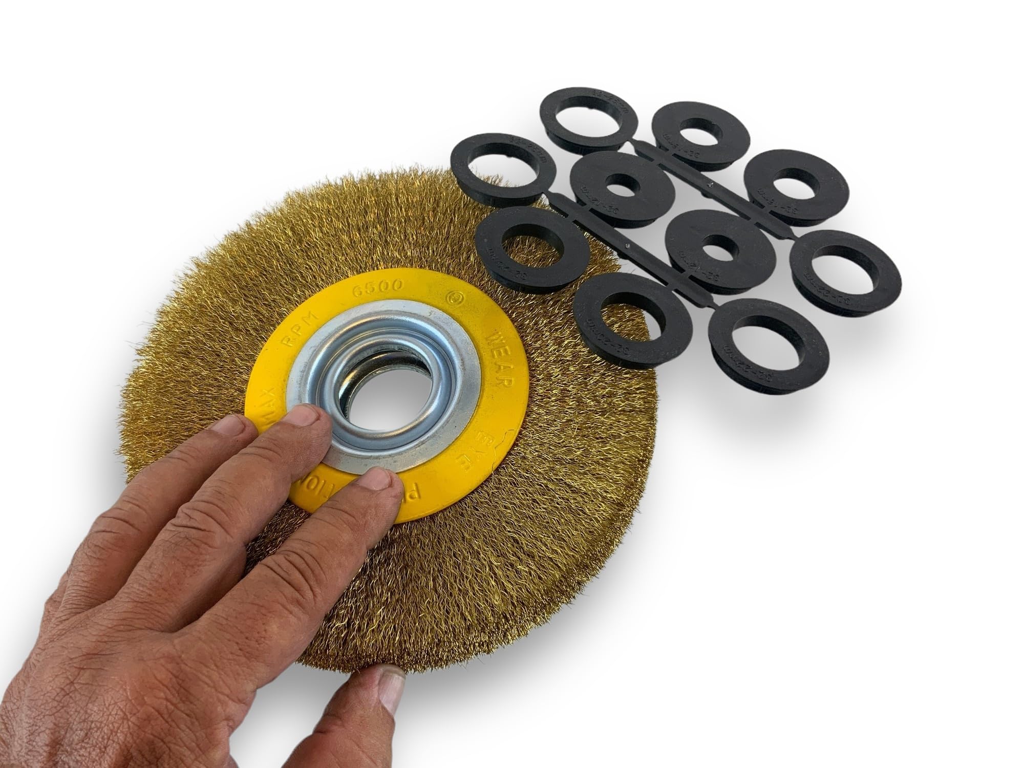 kibros-brosse-circulaire-touret-laiton-souple-175-mm-3-rangs image 4