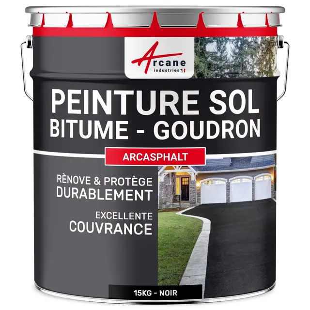 arcane-arcasphalt-peinture-bitume-goudron-noir-15-kg image 1