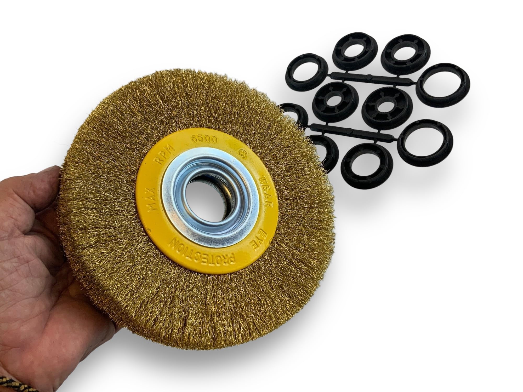 kibros-brosse-circulaire-touret-laiton-souple-175-mm-3-rangs image 3