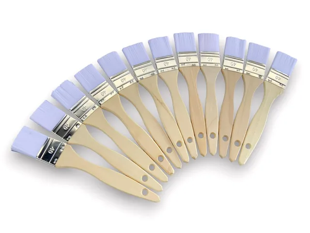 kibros-travaux-de-peinture-lot-12-pinceaux-queue-de-morue-nylon-40mm image 1