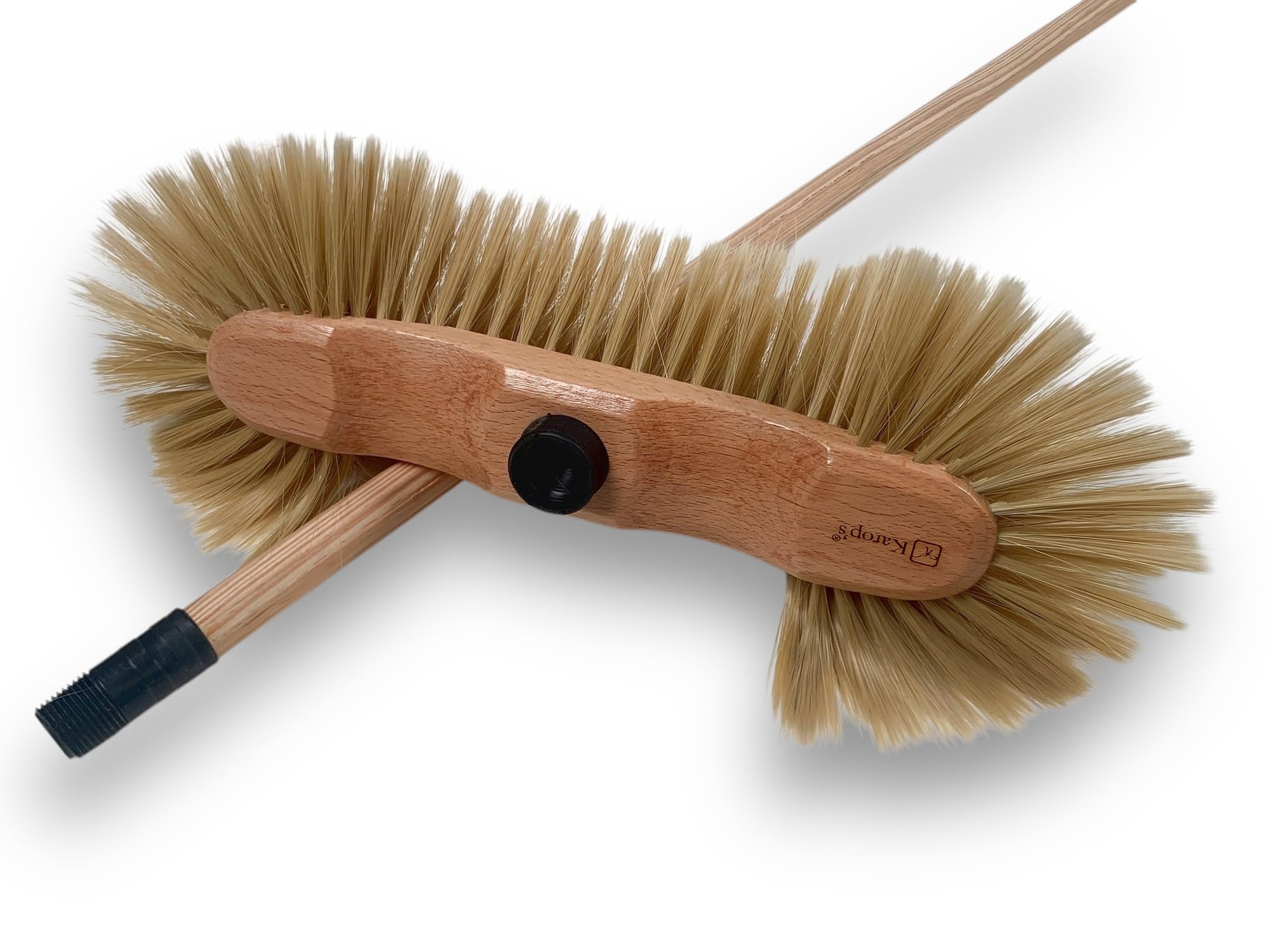 kibros-balai-demi-t-te-pet-blanc-60-mm-manche-bois-1-40-m image 1