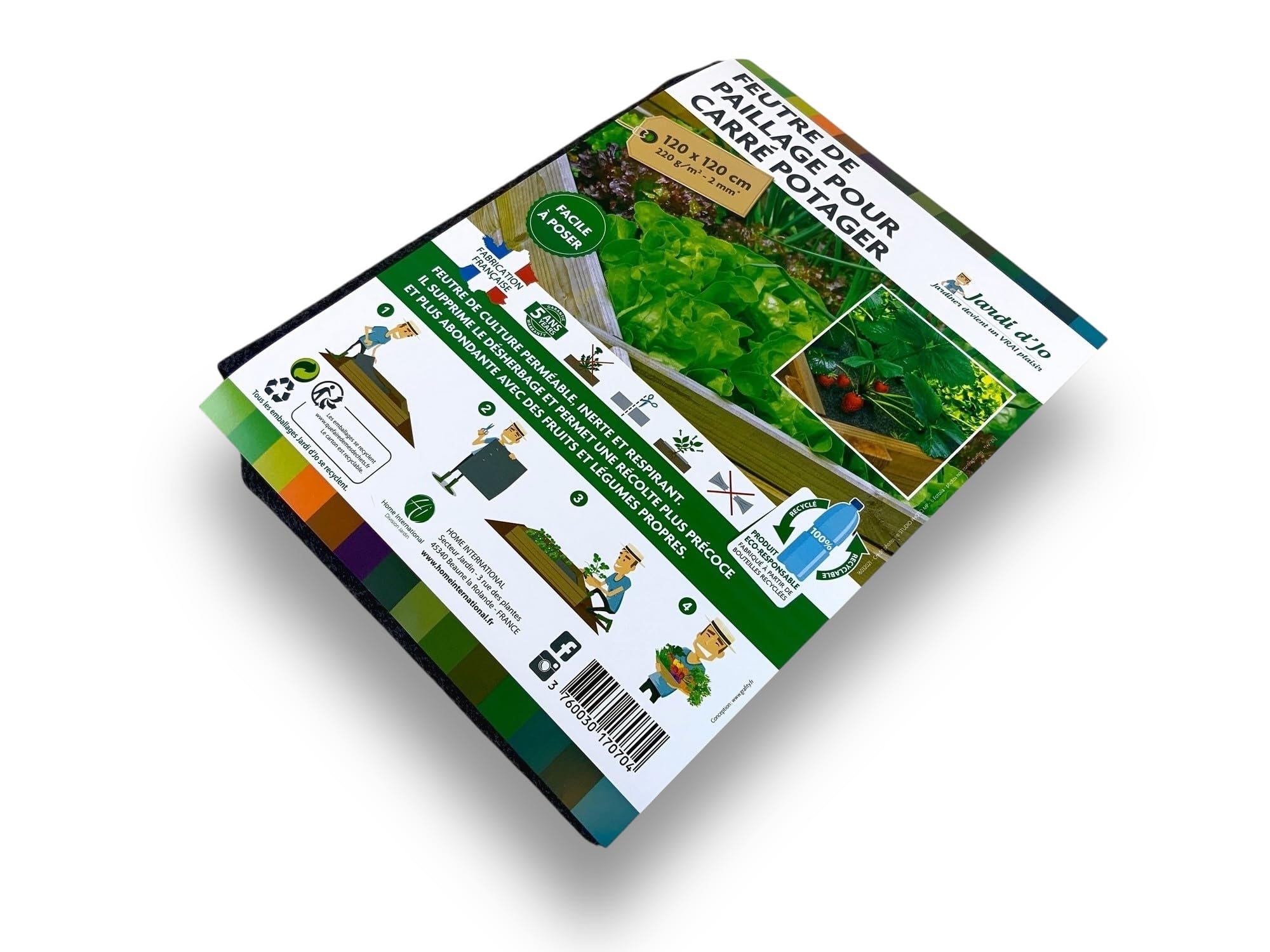 kibros-jardinage-feutre-paillage-potager-220g-120x120-cm-anti-herbe image 2