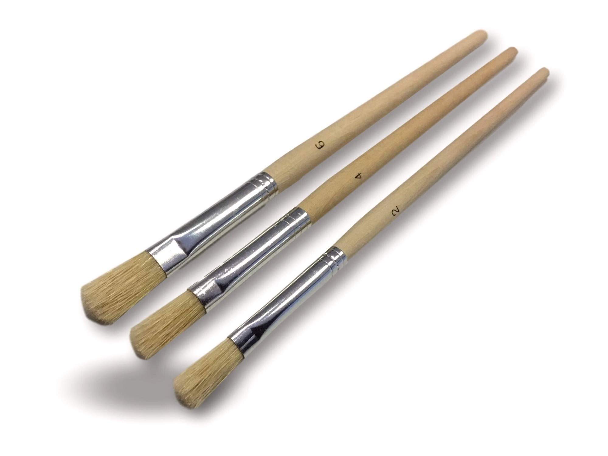 kibros-pinceaux-plats-artiste-soie-n-2-4-6-lot-de-3-manche-long image 3