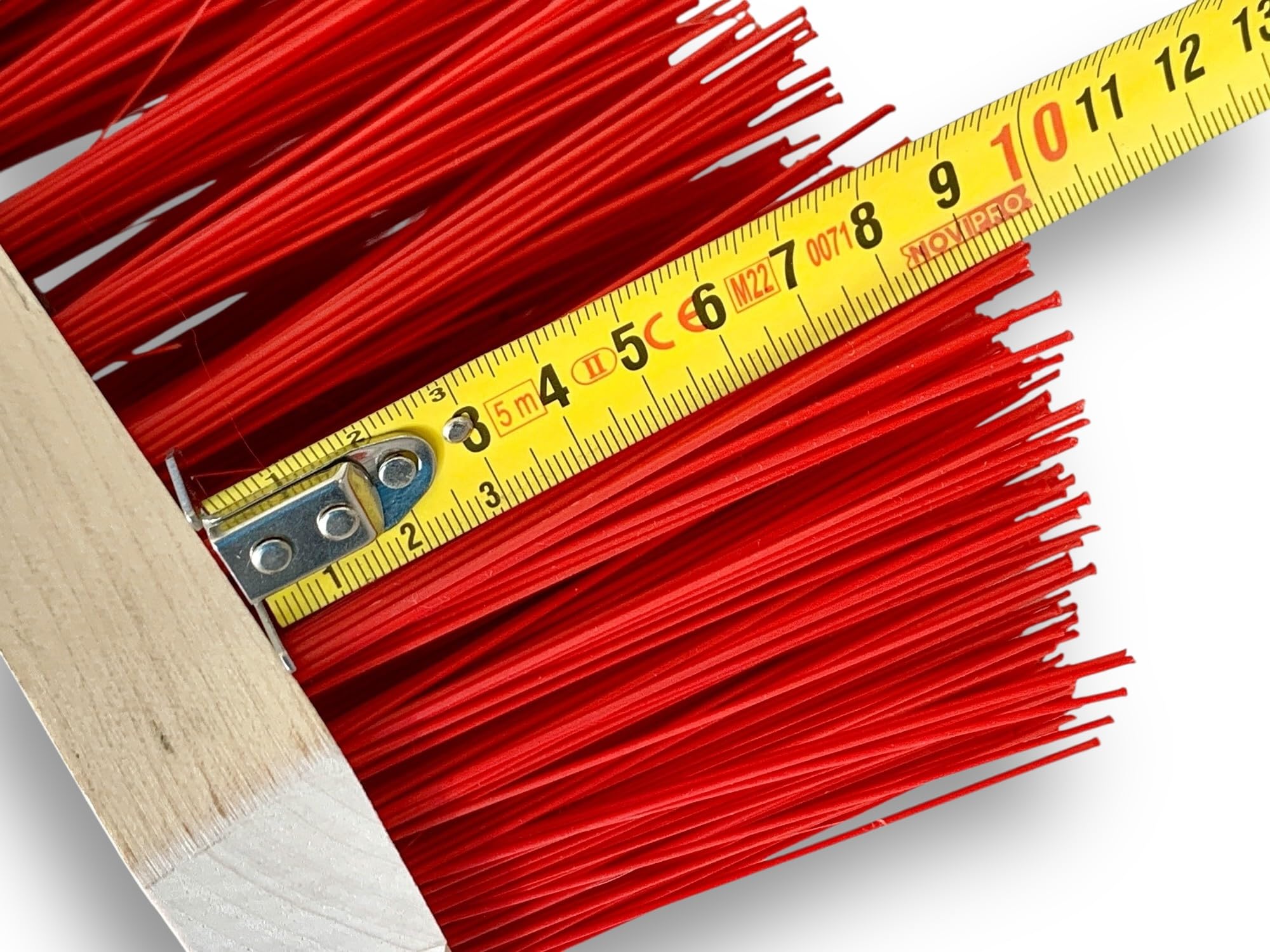 kibros-baldozer-32-cm-balai-cantonnier-pvc-rouge-avec-manche image 8