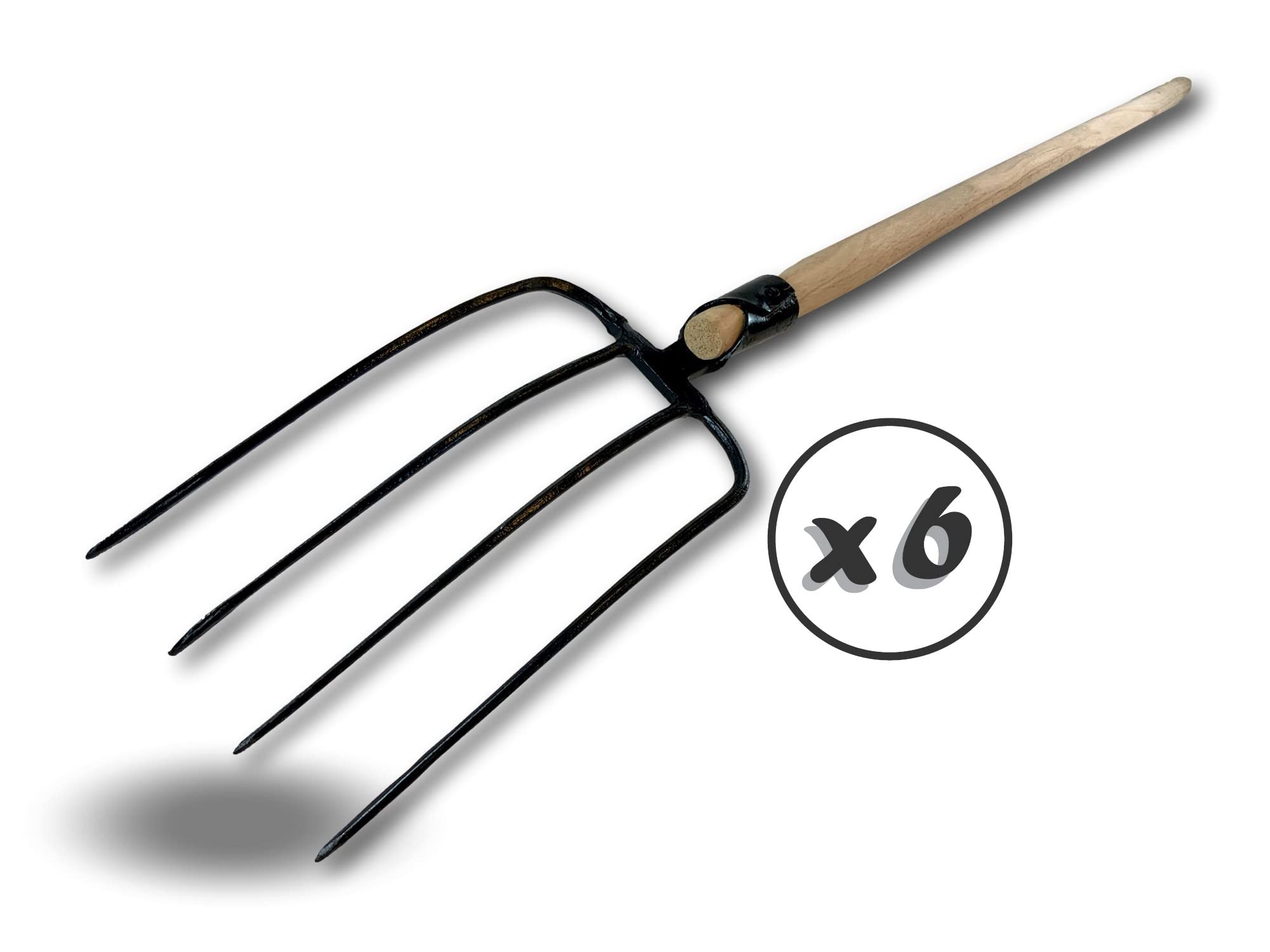 kibros-fourche-4-dents-fines-fumier-manche-120-cm-lot-6-acier image 3