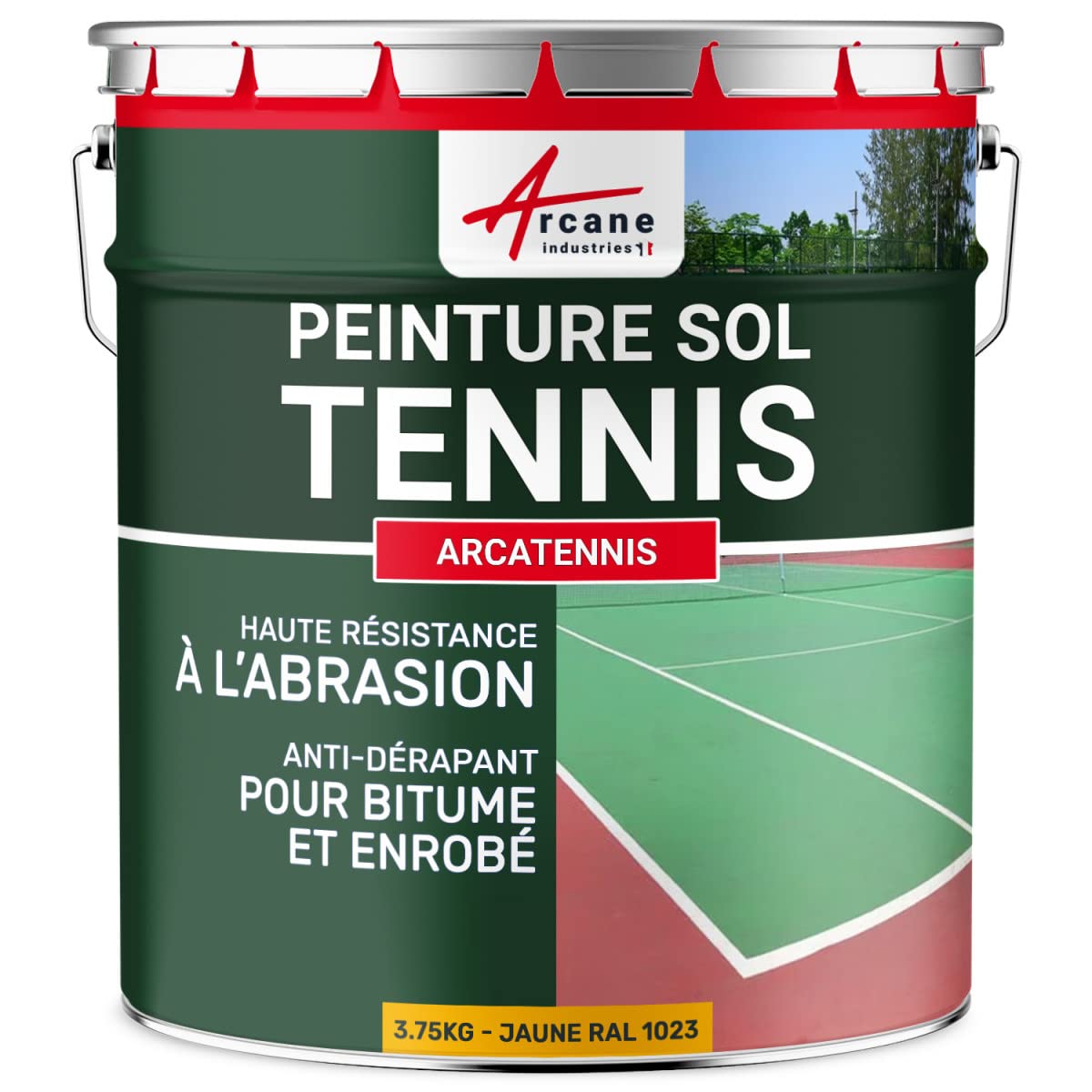 arcane-solthane-peinture-court-de-tennis-15-kg-rouge-tennis image 6