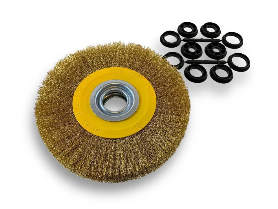 kibros-brosse-circulaire-touret-laiton-200-mm-2-rangs image 1