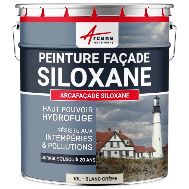 arcane-arcafa-ade-siloxane-peinture-fa-ade-10-l-blanc-cr-me-hydrofuge image 1