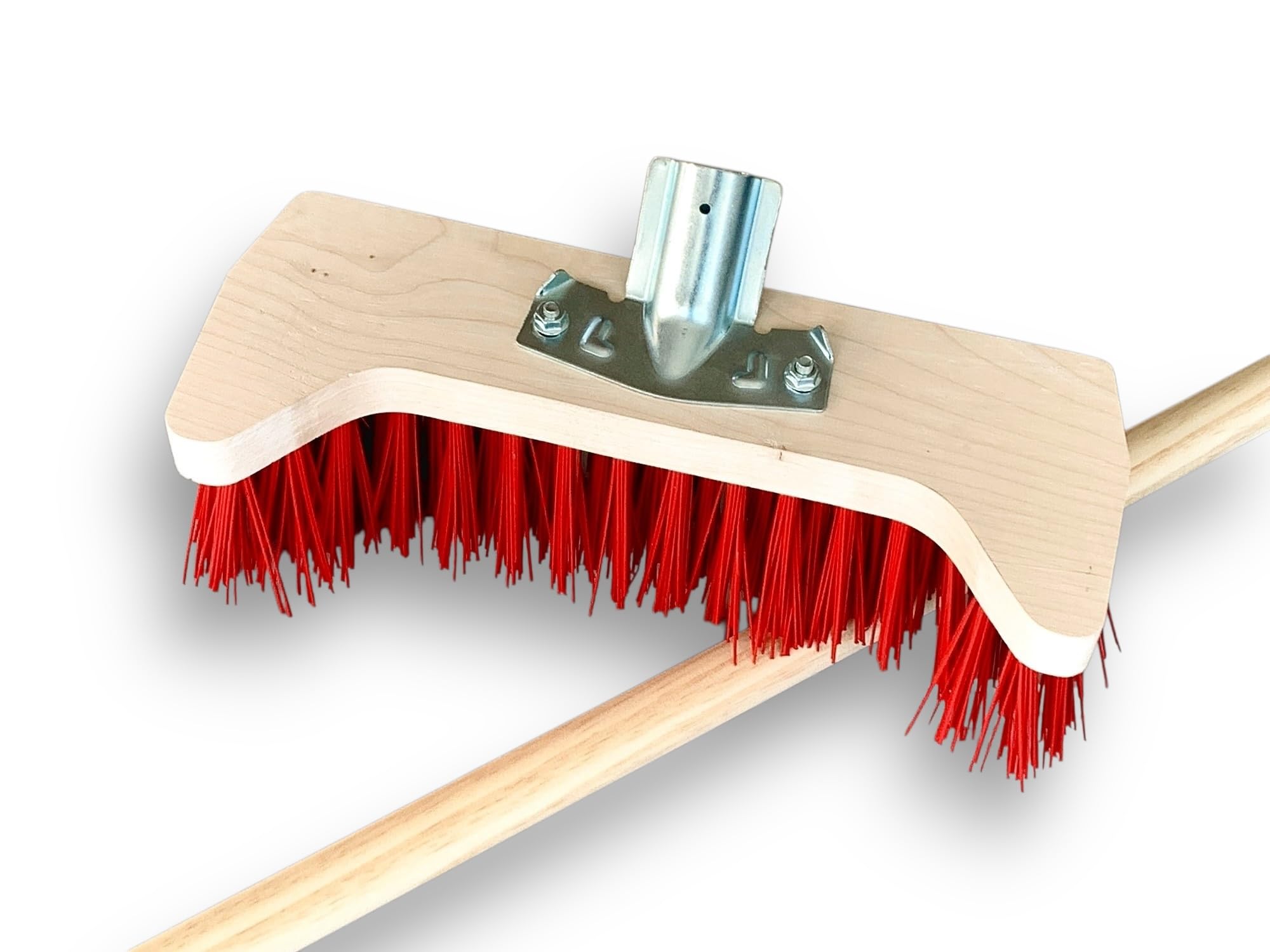 kibros-baldozer-32-cm-balai-cantonnier-pvc-rouge-avec-manche image 1