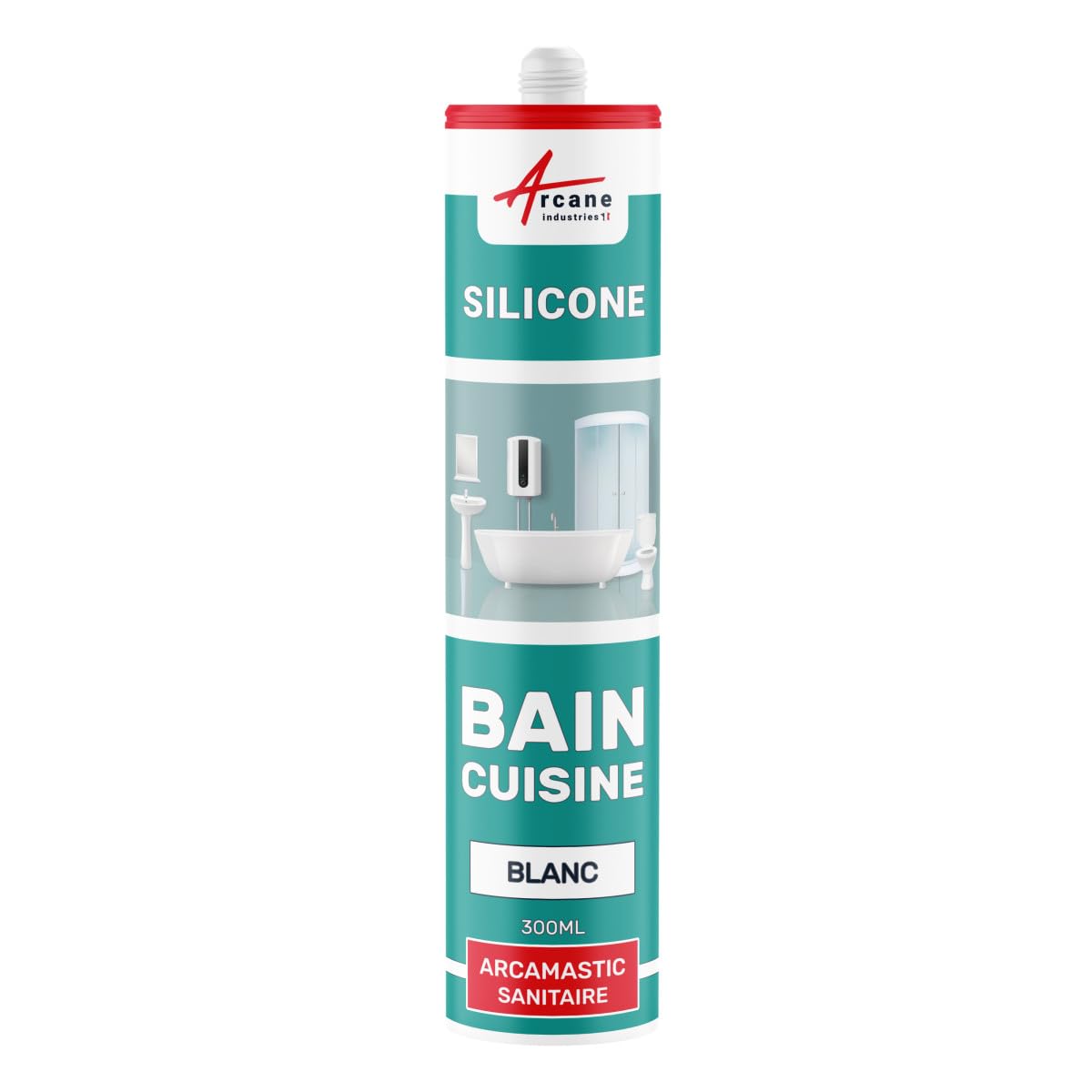 arcamastic-joint-silicone-salle-de-bain-300-ml-blanc-tanche image 1