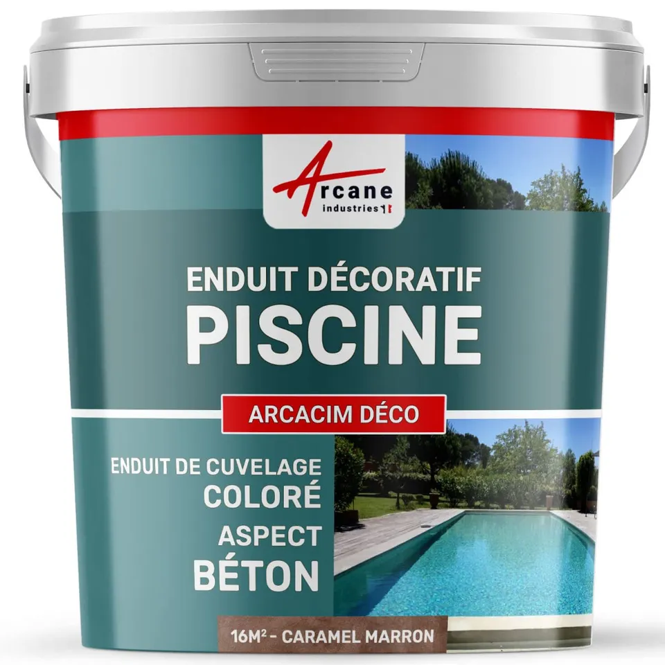 arcane-arcacim-enduit-piscine-b-ton-cir-16-m-caramel-marron image 1