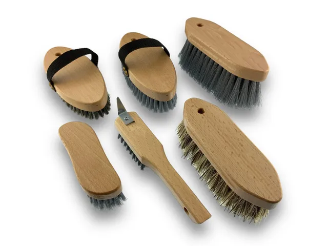 kibros-kit-pansage-cheval-6-brosses-quitation-poney image 1
