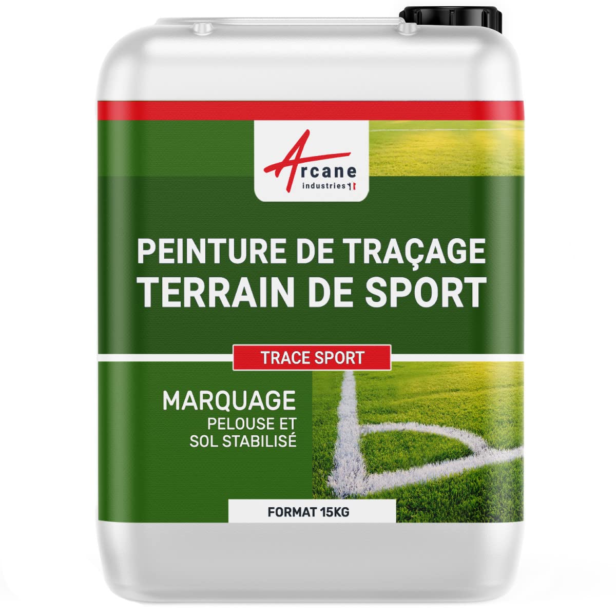 arcane-solthane-trace-sport-peinture-terrain-foot-15-kg-blanc image 1