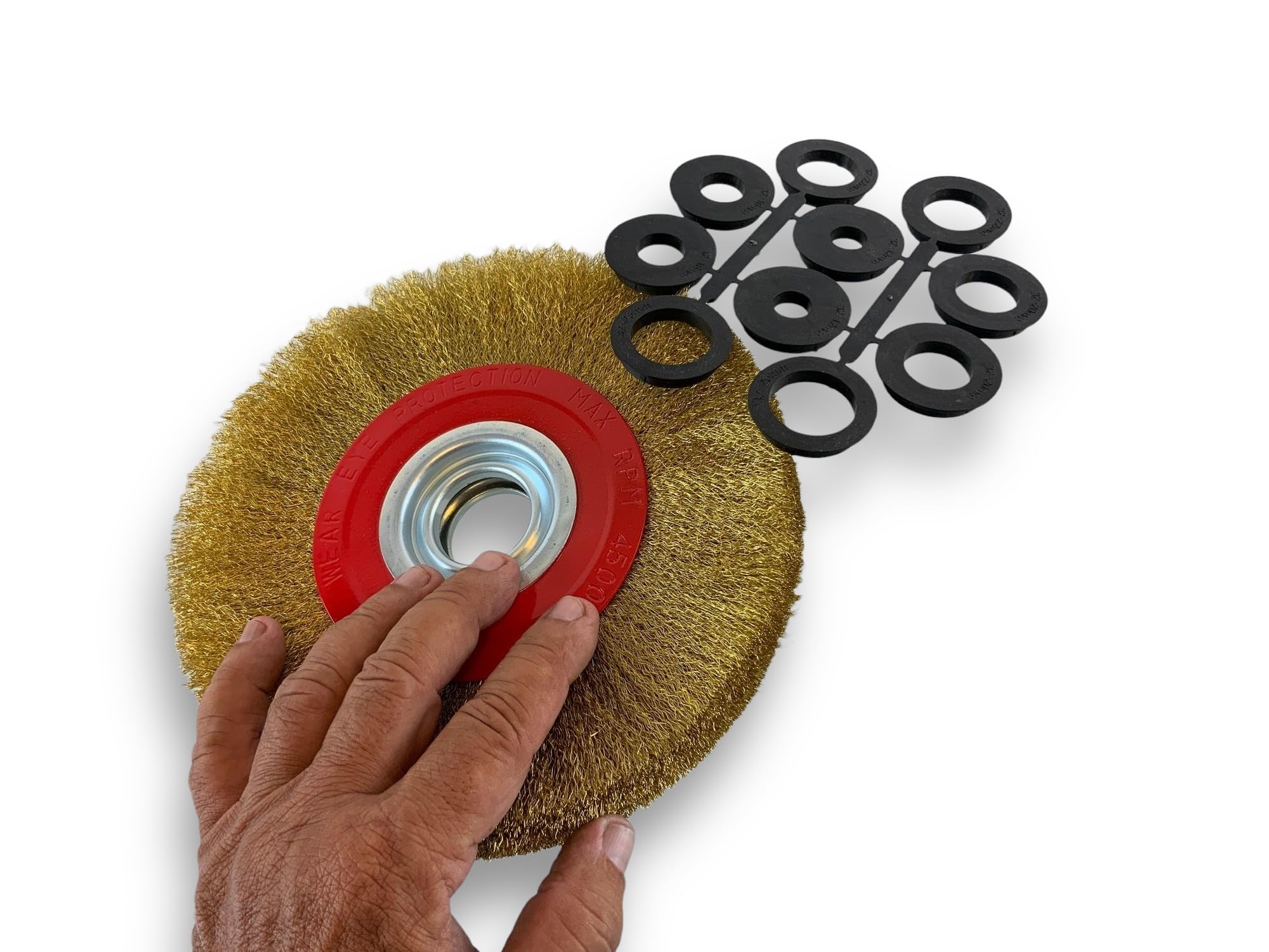 kibros-brosse-circulaire-laiton-200-mm-2-rangs-souple image 4