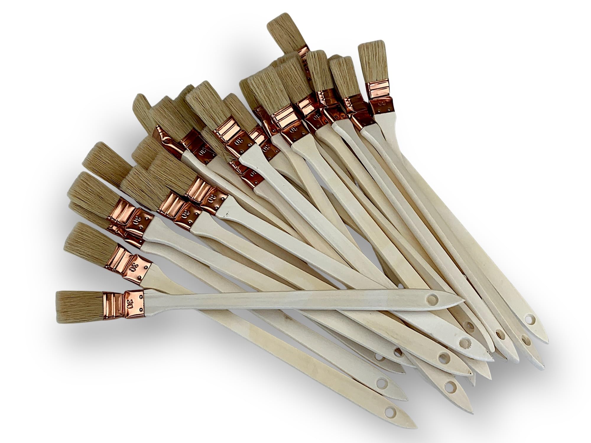kibros-lot-24-pinceaux-radiateur-pinceau-plat-soie-30-mm-coud image 2