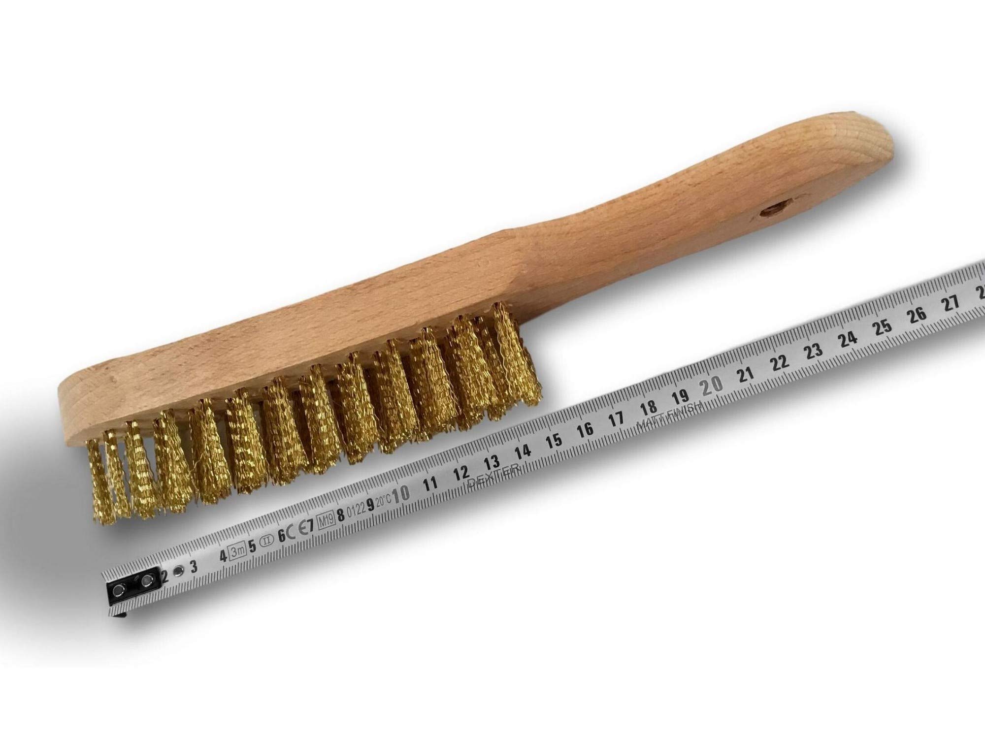 kibros-brosse-soudeur-laiton-4-rangs-manche-bois image 6
